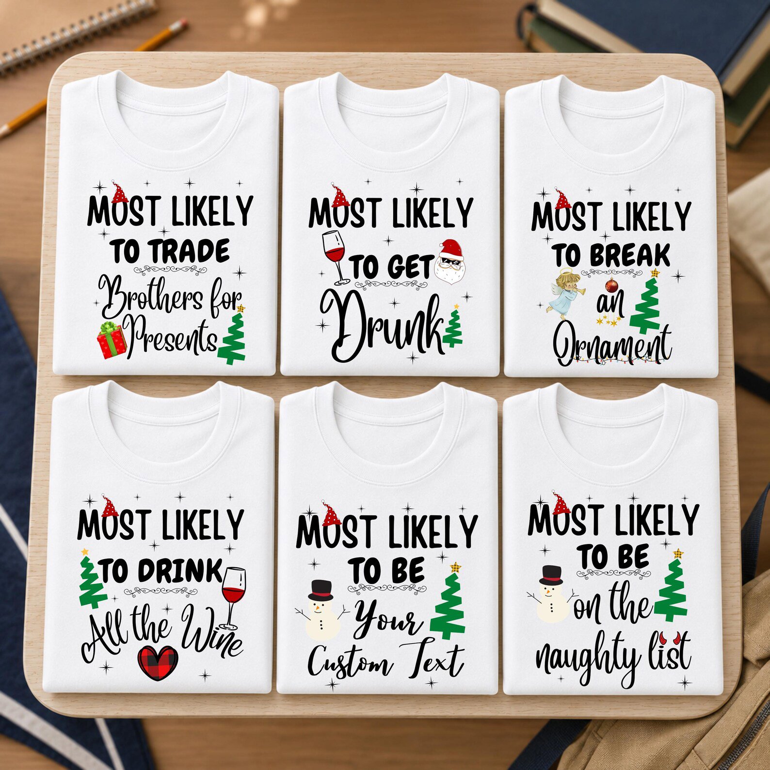 Most Likely To Custom Christmas SweatShirt, Funny Matching Family Holiday Party Outfit 9
