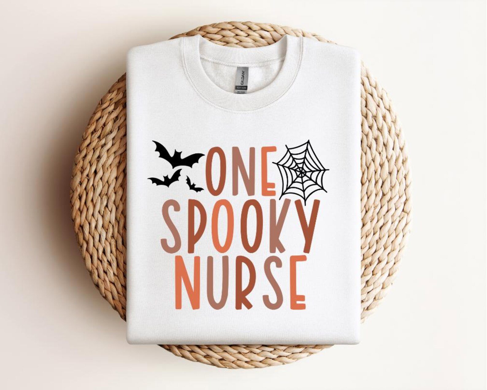Spooky Nurse SweatShirt – Funny Halloween Bat Web Shirt, Gift for RN LPN 1