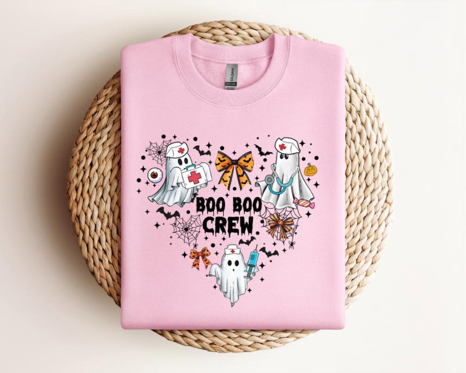 Boo Boo Crew Nurse Halloween Shirt, Ghost Nurse Squad Tee 6