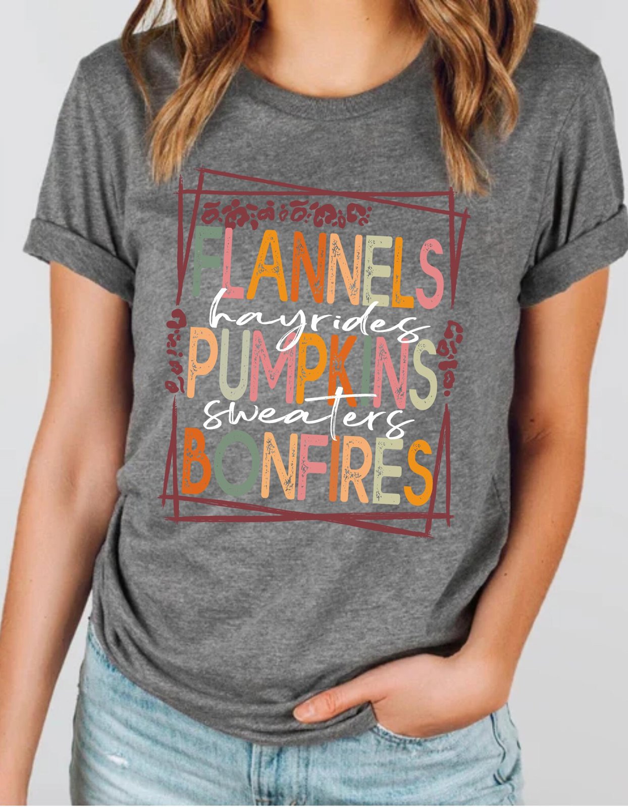 Cozy Fall Vibes Shirt, Flannels Pumpkins Bonfires Hayrides Sweaters Tee 3