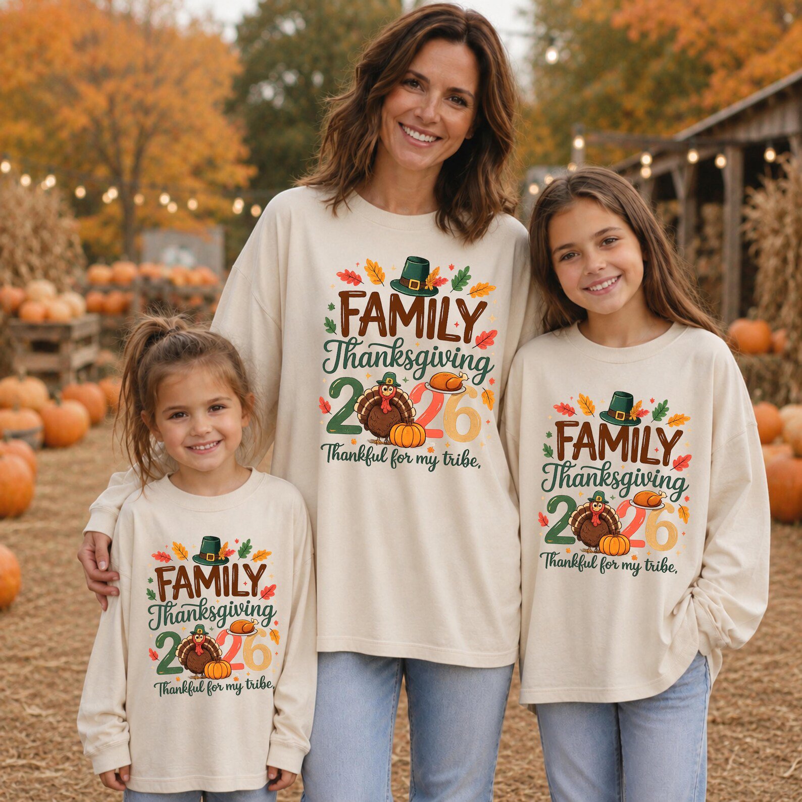 Family Thanksgiving 2026 Shirt, Thankful For My Tribe Matching Fall Sweatshirt 2