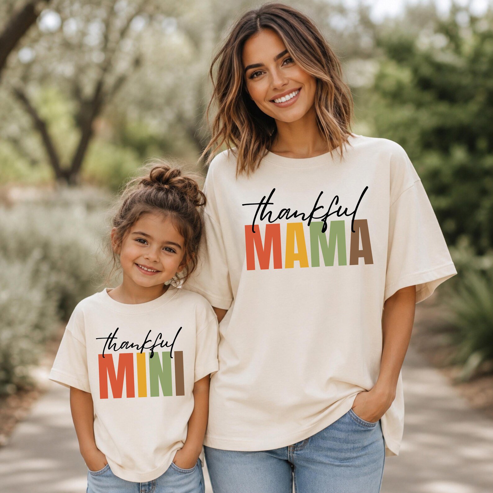 Thankful Mama Mini Gigi Custom Shirt, Personalized Family Thanksgiving Matching Sweatshirt 2