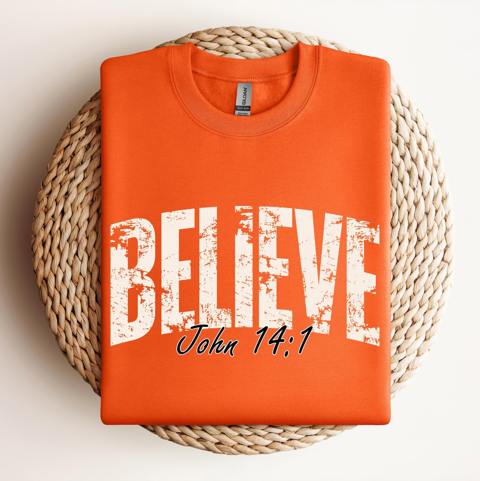 Christian Bible Verse Shirt, Distressed Faith Believe Grace Pray Chosen Fall Matching Tee 5
