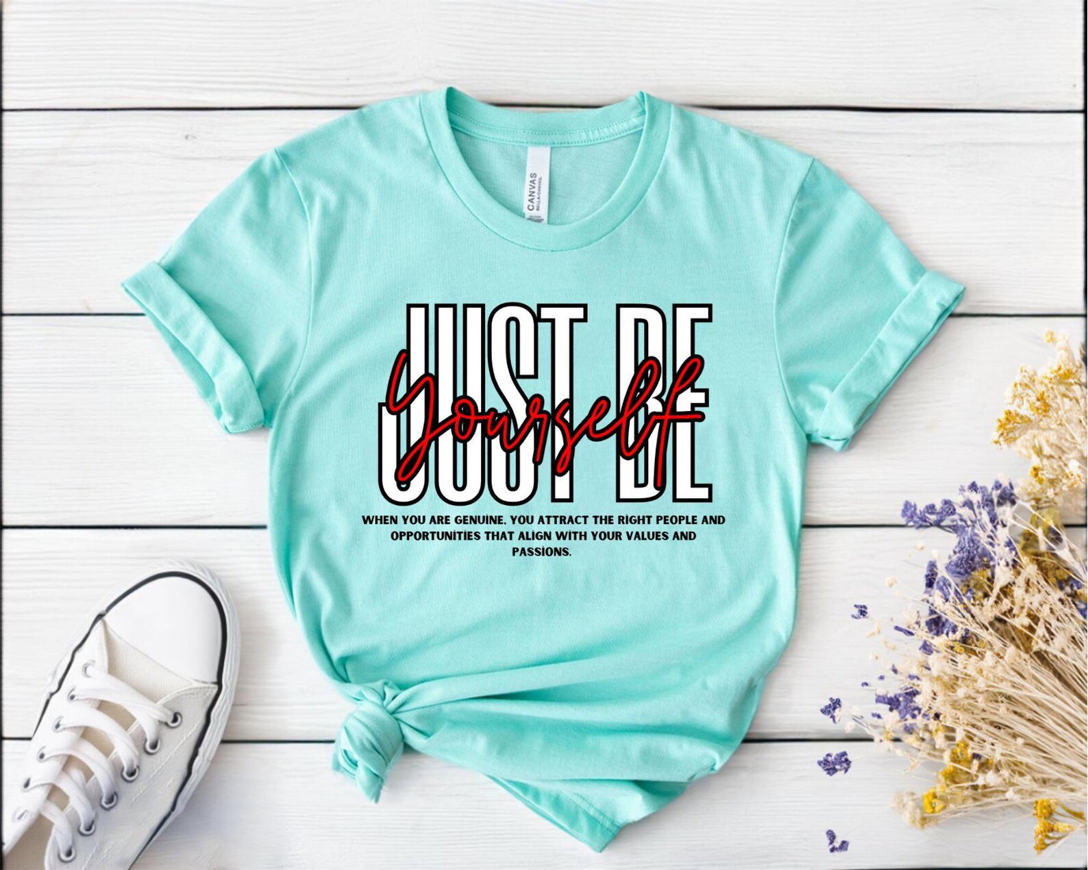 Just Be Yourself Sweatshirt, Inspirational Quote Crewneck, Motivational Shirt, Mental Health, Self Love Sweater, Positive Message Gift 9