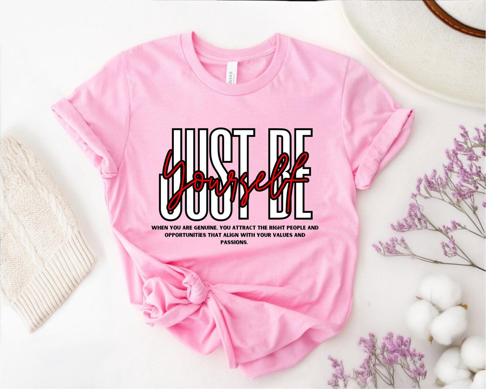 Just Be Yourself Sweatshirt, Inspirational Quote Crewneck, Motivational Shirt, Mental Health, Self Love Sweater, Positive Message Gift 11