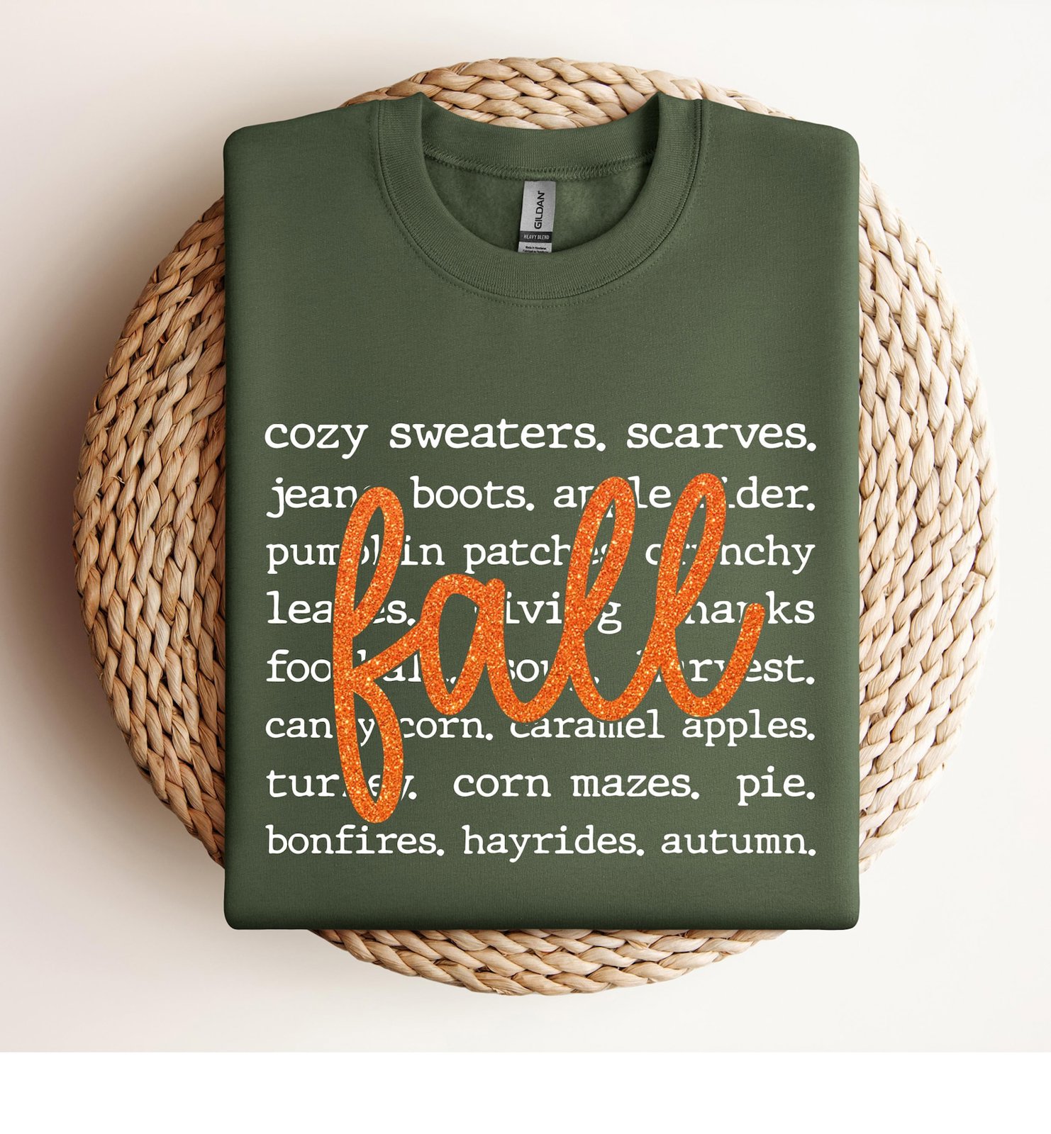 Fall Favorites Sweatshirt, Cozy Autumn Word List Shirt 2