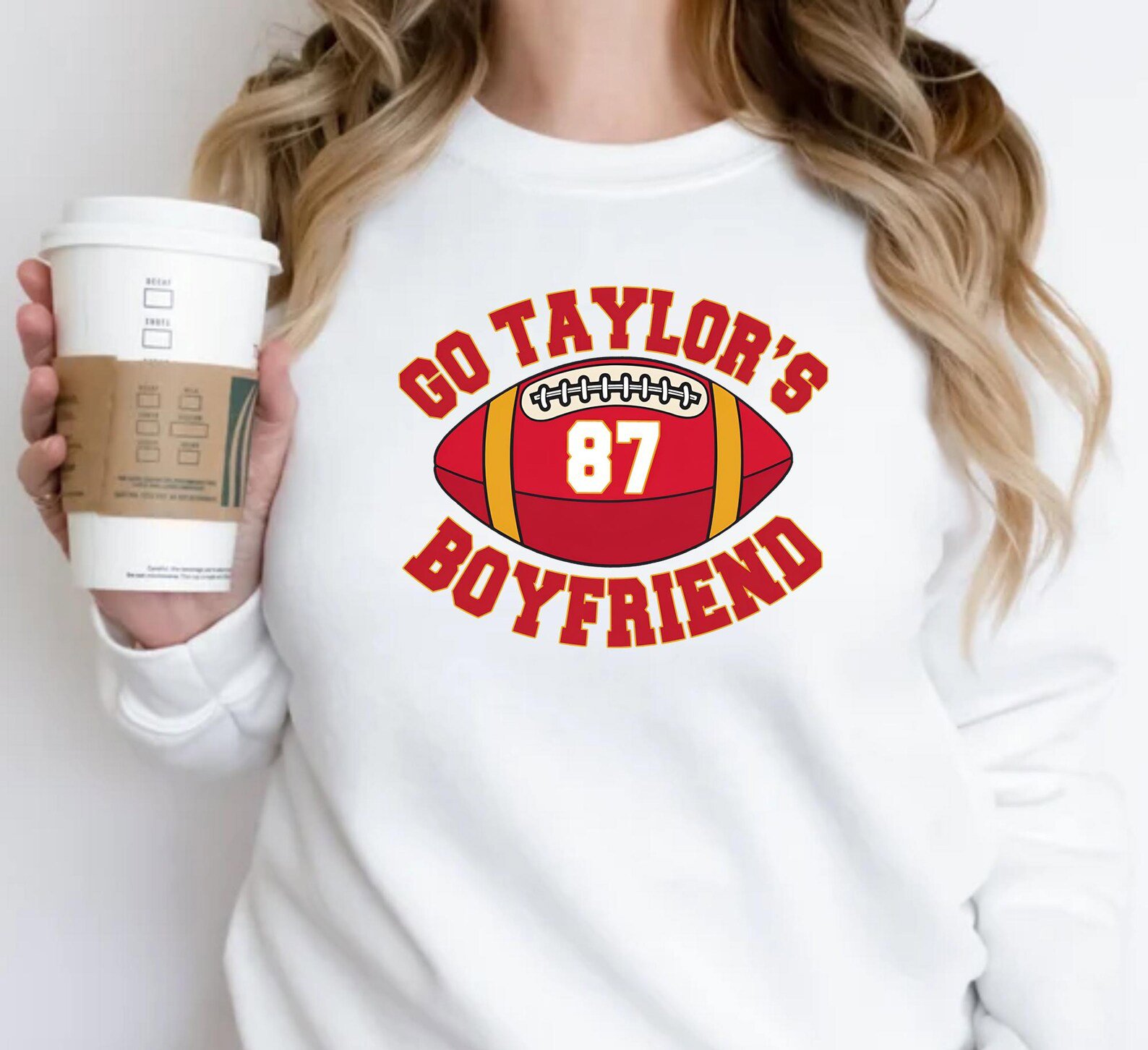 Go Taylor's Boyfriend Sweatshirt: Game Day Football Fan Sweater 4