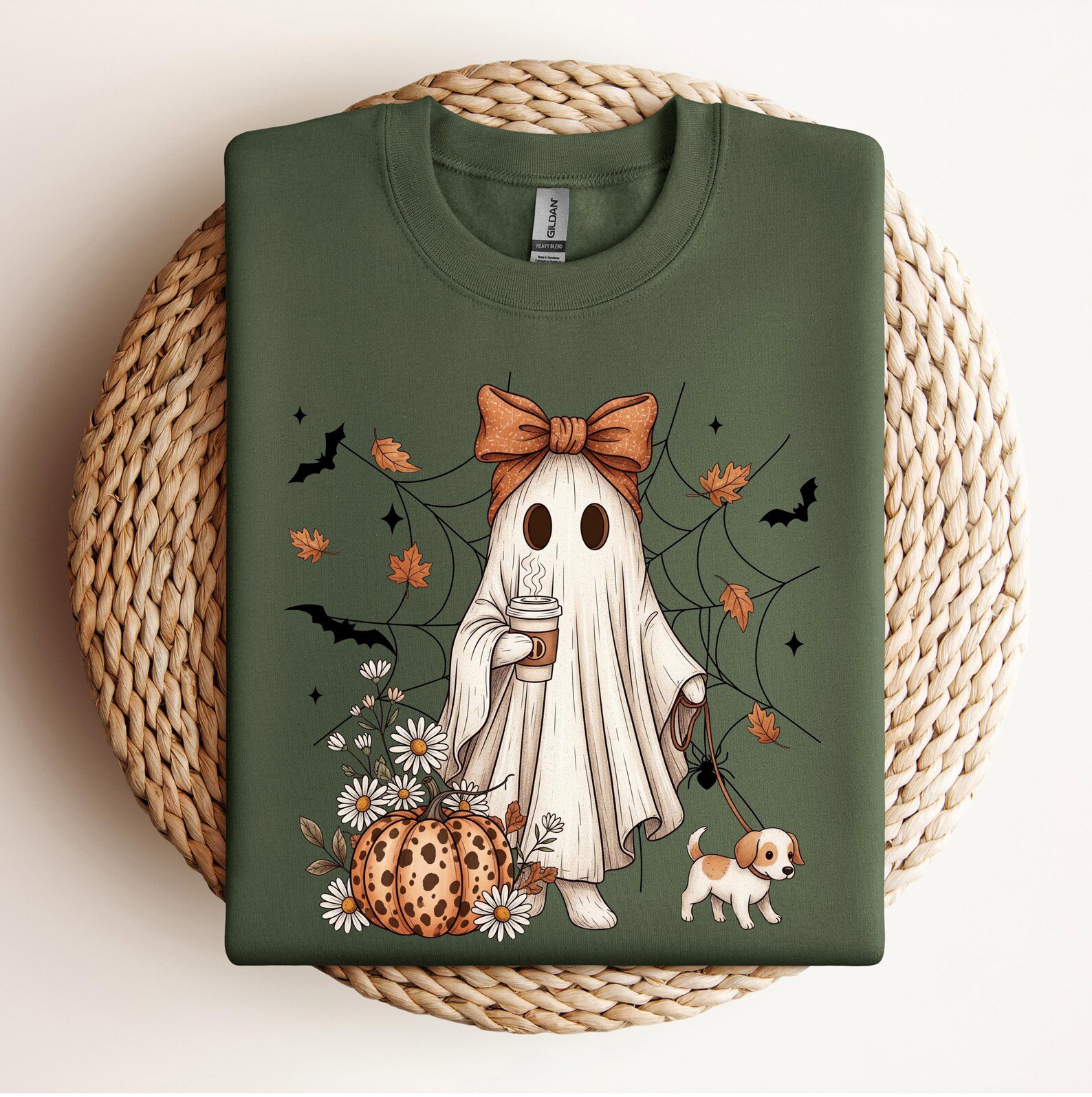 Halloween Dog Mom Shirt , Spooky Ghost Tee, Puppy Lover Fall Sweatshirt 1