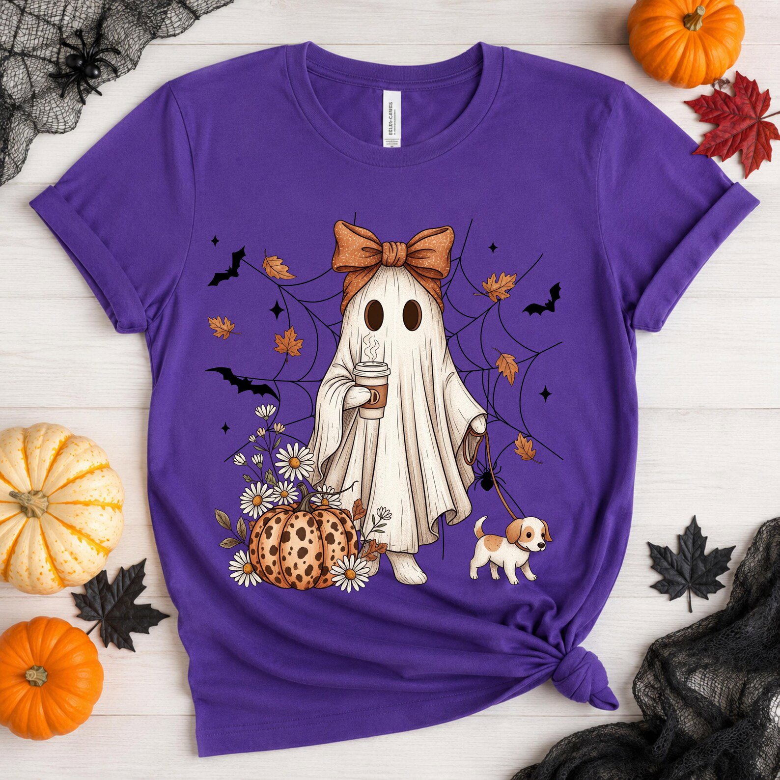 Halloween Dog Mom Shirt , Spooky Ghost Tee, Puppy Lover Fall Sweatshirt 7
