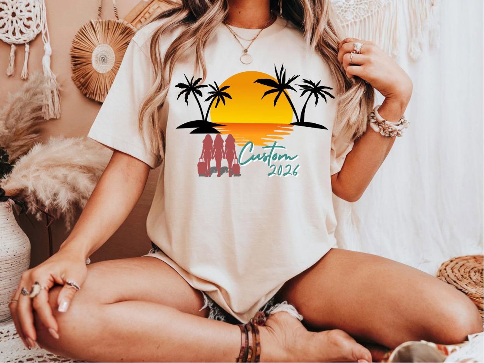 Custom Girls Trip Shirt, Custom Vacation Year Tee, Beach Trip Shirts, Matching Friends Trip Tees, Bachelorette Trip Shirt, 2026 Trip Shirt 1