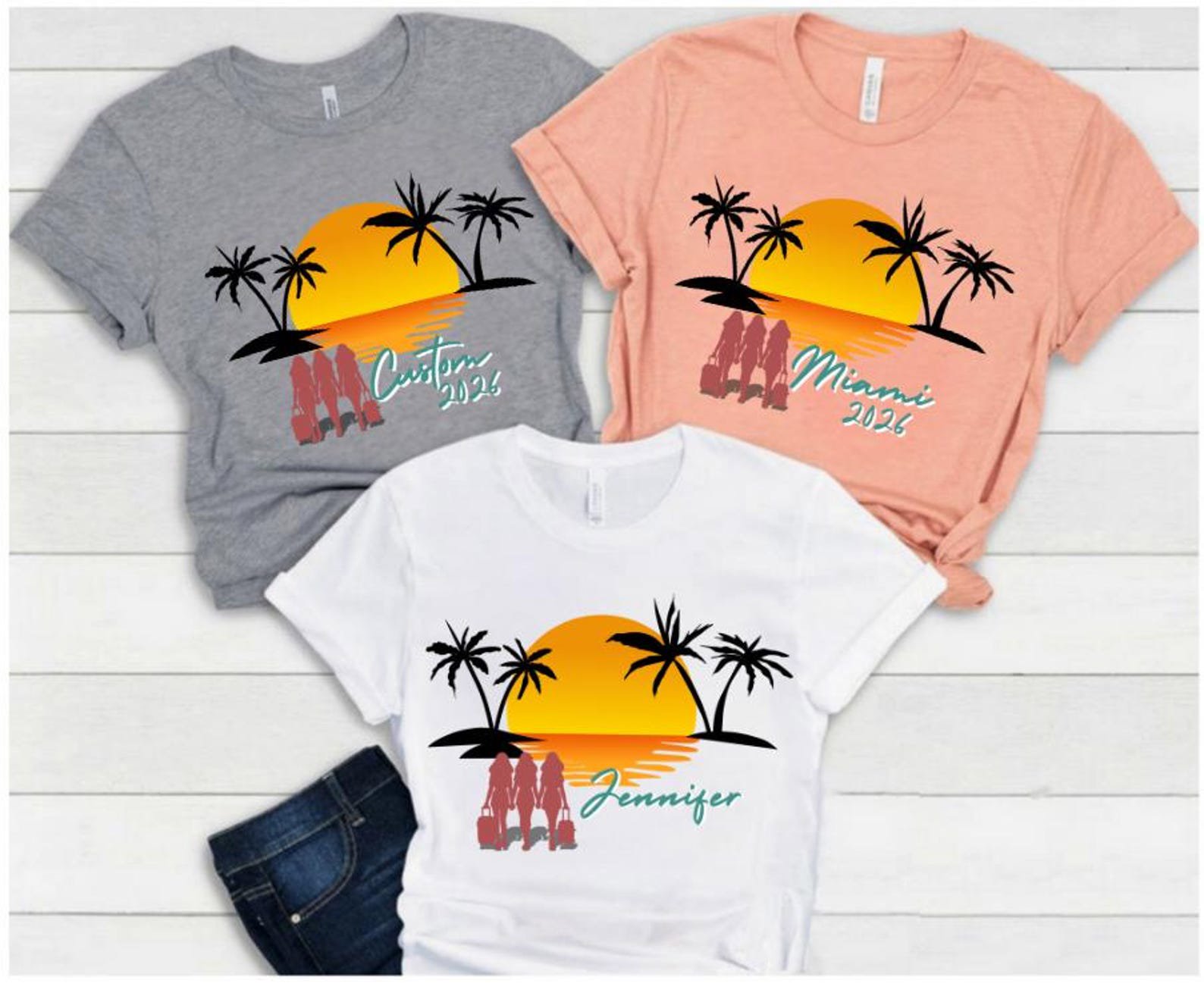 Custom Girls Trip Shirt, Custom Vacation Year Tee, Beach Trip Shirts, Matching Friends Trip Tees, Bachelorette Trip Shirt, 2026 Trip Shirt 8
