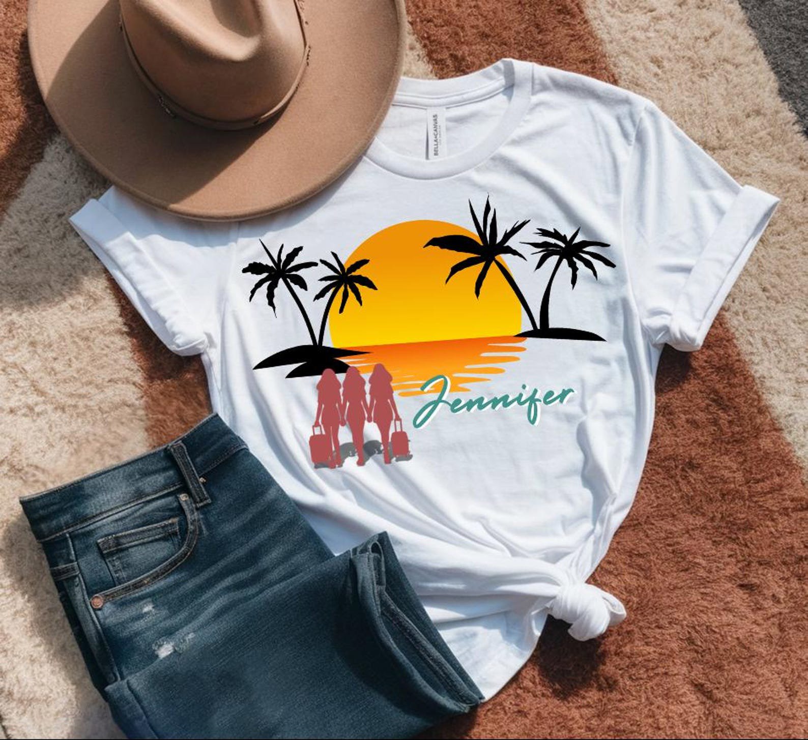Custom Girls Trip Shirt, Custom Vacation Year Tee, Beach Trip Shirts, Matching Friends Trip Tees, Bachelorette Trip Shirt, 2026 Trip Shirt 7