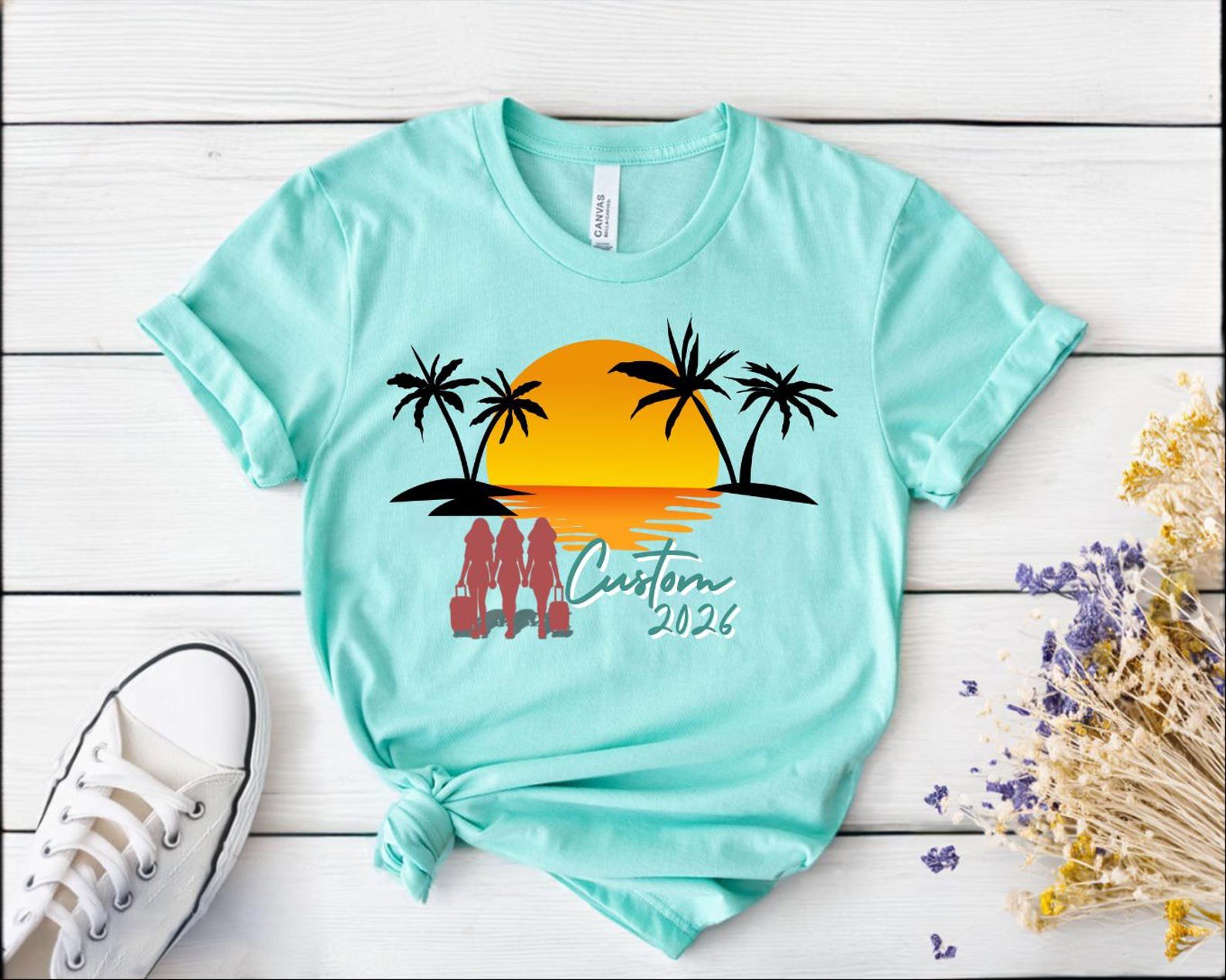 Custom Girls Trip Shirt, Custom Vacation Year Tee, Beach Trip Shirts, Matching Friends Trip Tees, Bachelorette Trip Shirt, 2026 Trip Shirt 13