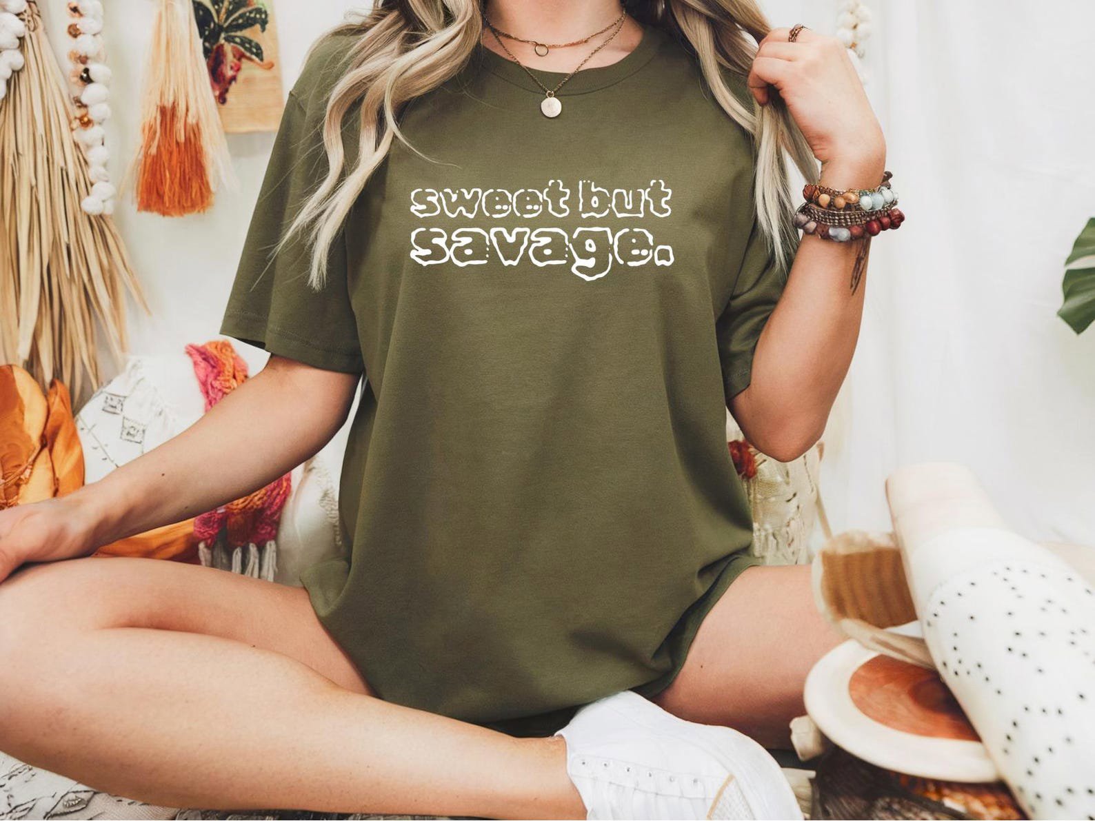 Sweet But Savage Shirt, Cute Sassy Graphic Tee, Attitude Quote Shirt Women, Trendy Streetwear Tee, Funny Aesthetic Shirt, Savage Hoodie 6