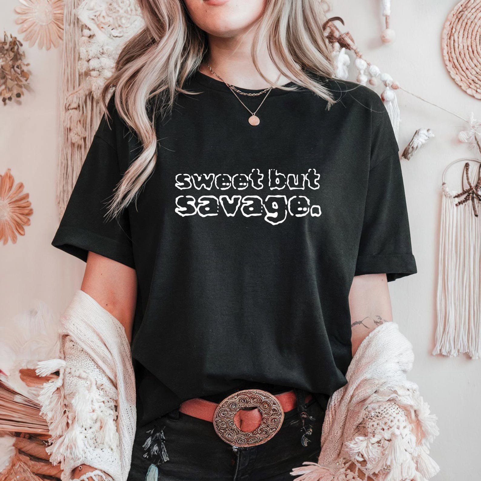 Sweet But Savage Shirt, Cute Sassy Graphic Tee, Attitude Quote Shirt Women, Trendy Streetwear Tee, Funny Aesthetic Shirt, Savage Hoodie 8