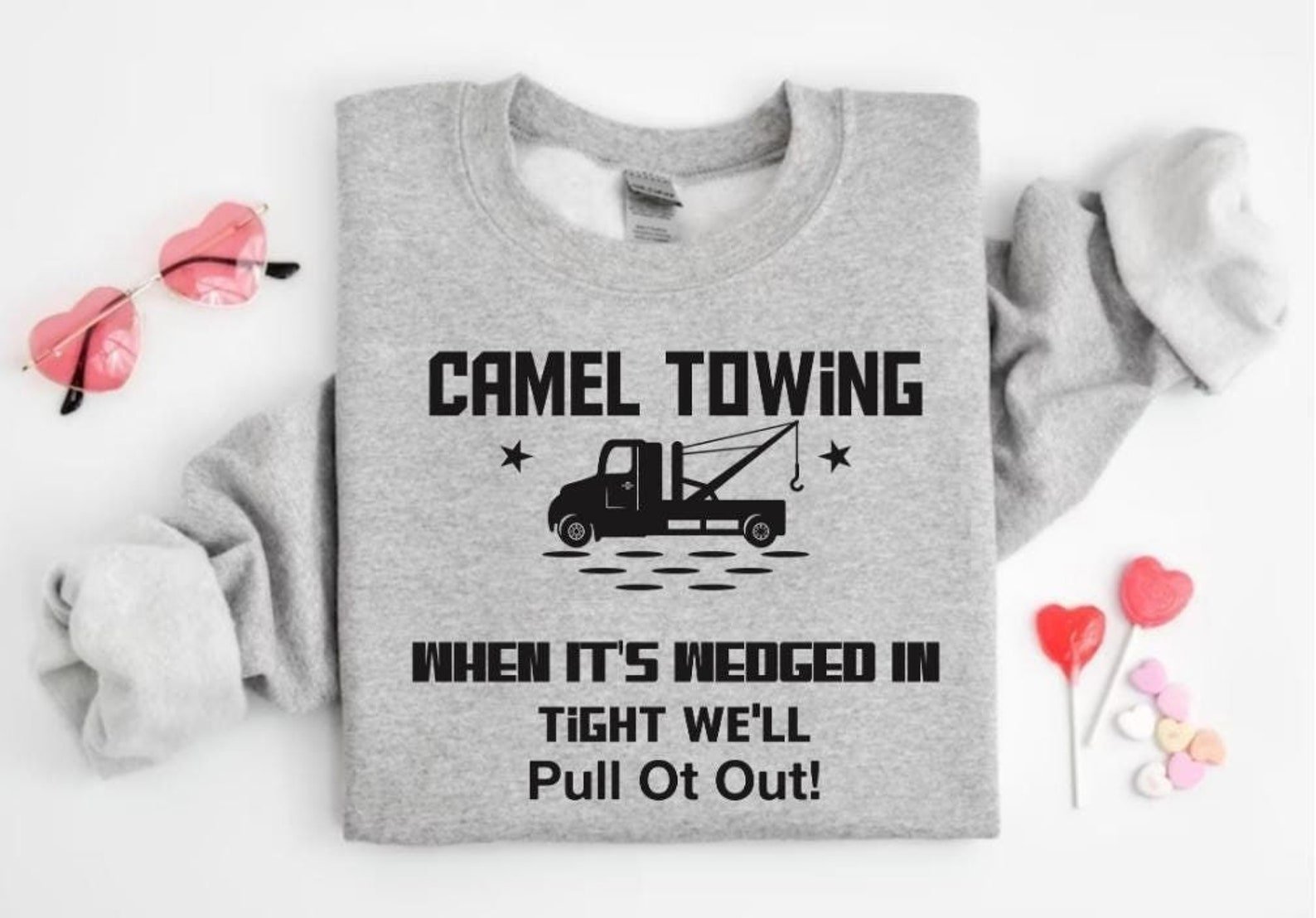 Camel Towing Sweatshirt: Funny Sarcastic Adult Humor Gift 2