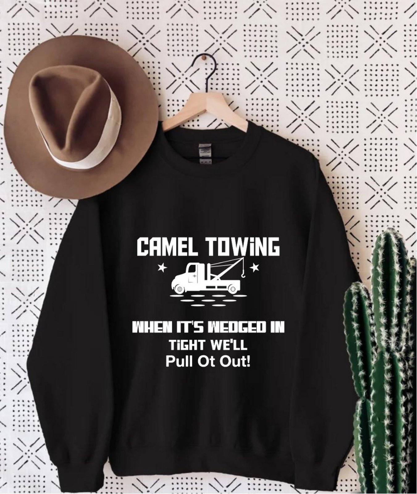 Camel Towing Sweatshirt: Funny Sarcastic Adult Humor Gift 3