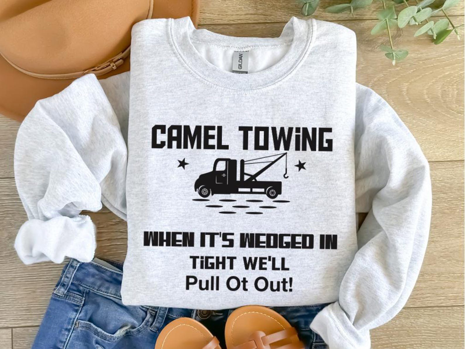Camel Towing Sweatshirt: Funny Sarcastic Adult Humor Gift 4