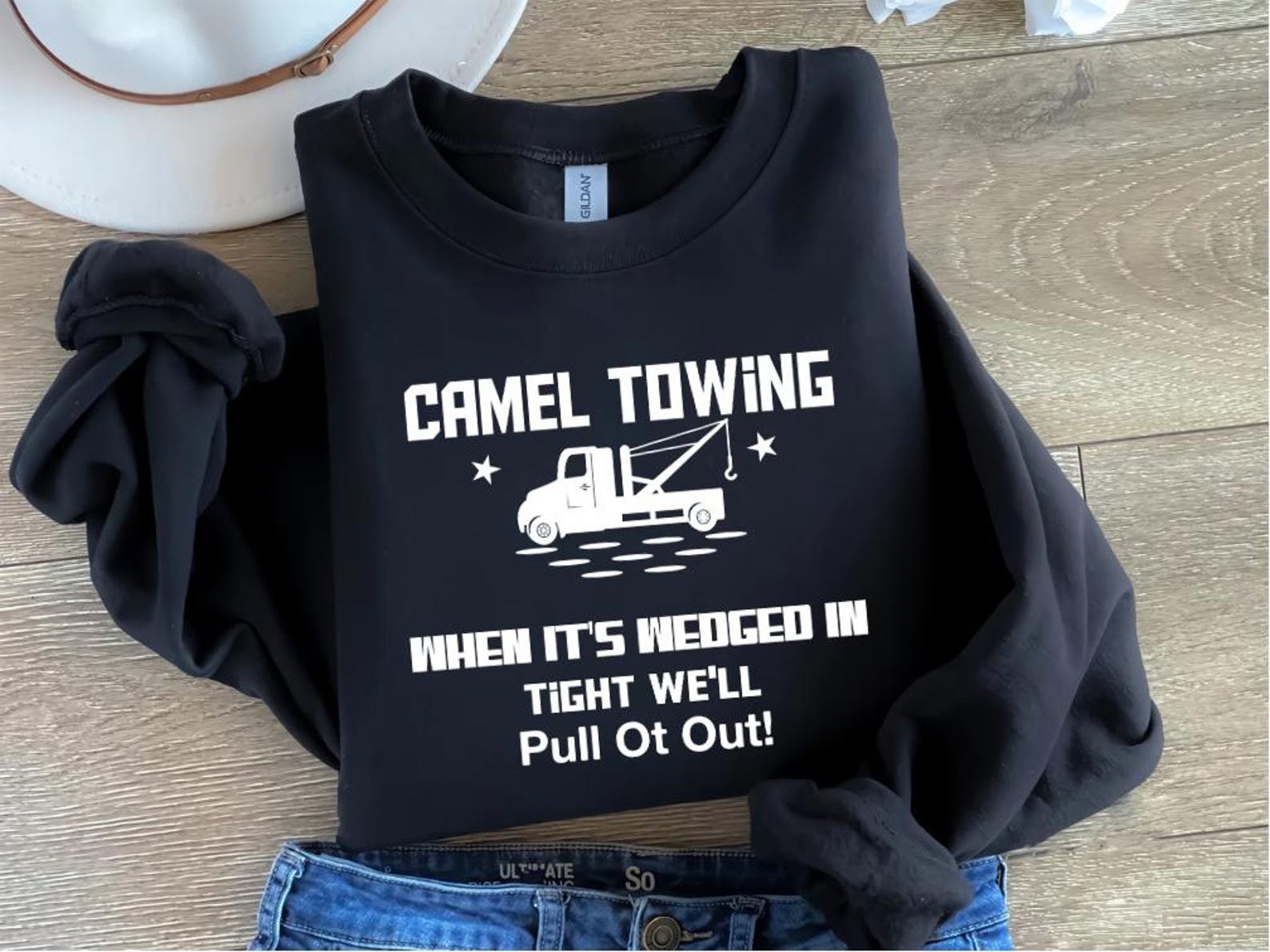 Camel Towing Sweatshirt: Funny Sarcastic Adult Humor Gift 5