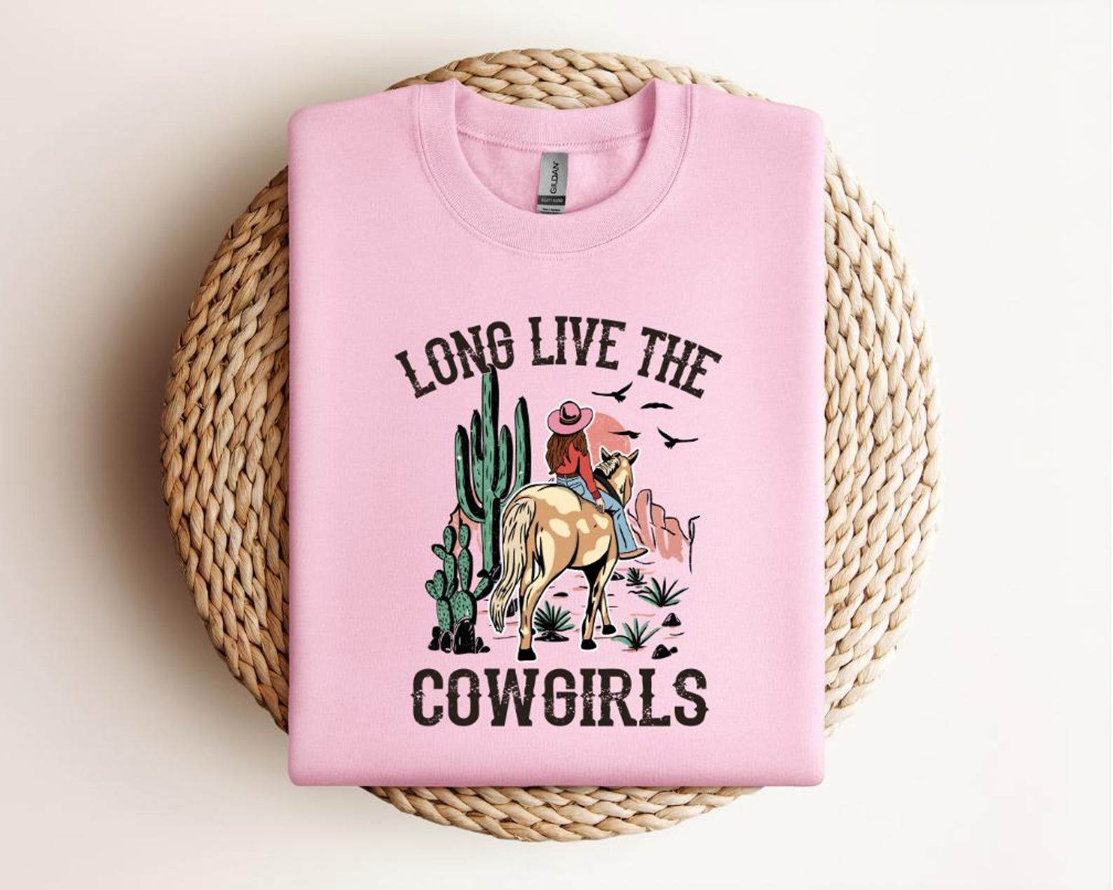 Cowgirl T-Shirt: Western Horseback Riding Cactus Graphic Tee 4