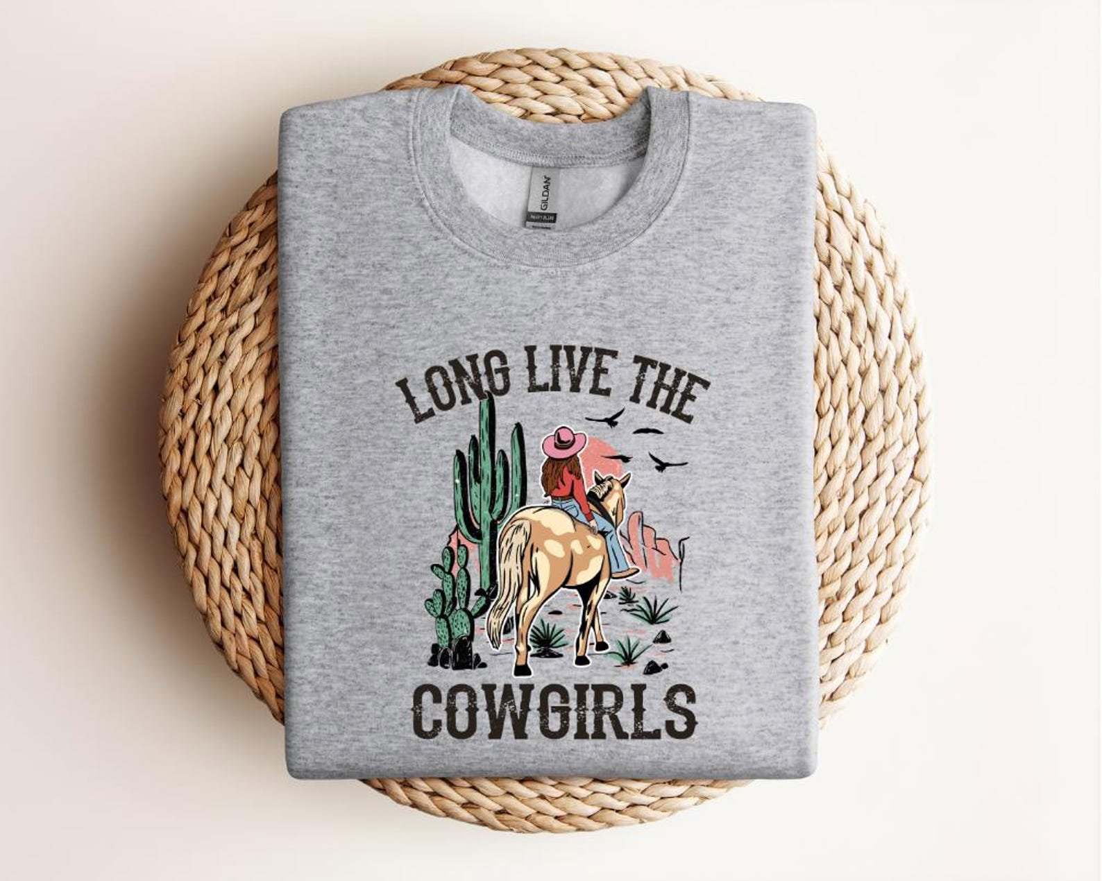 Cowgirl T-Shirt: Western Horseback Riding Cactus Graphic Tee 5