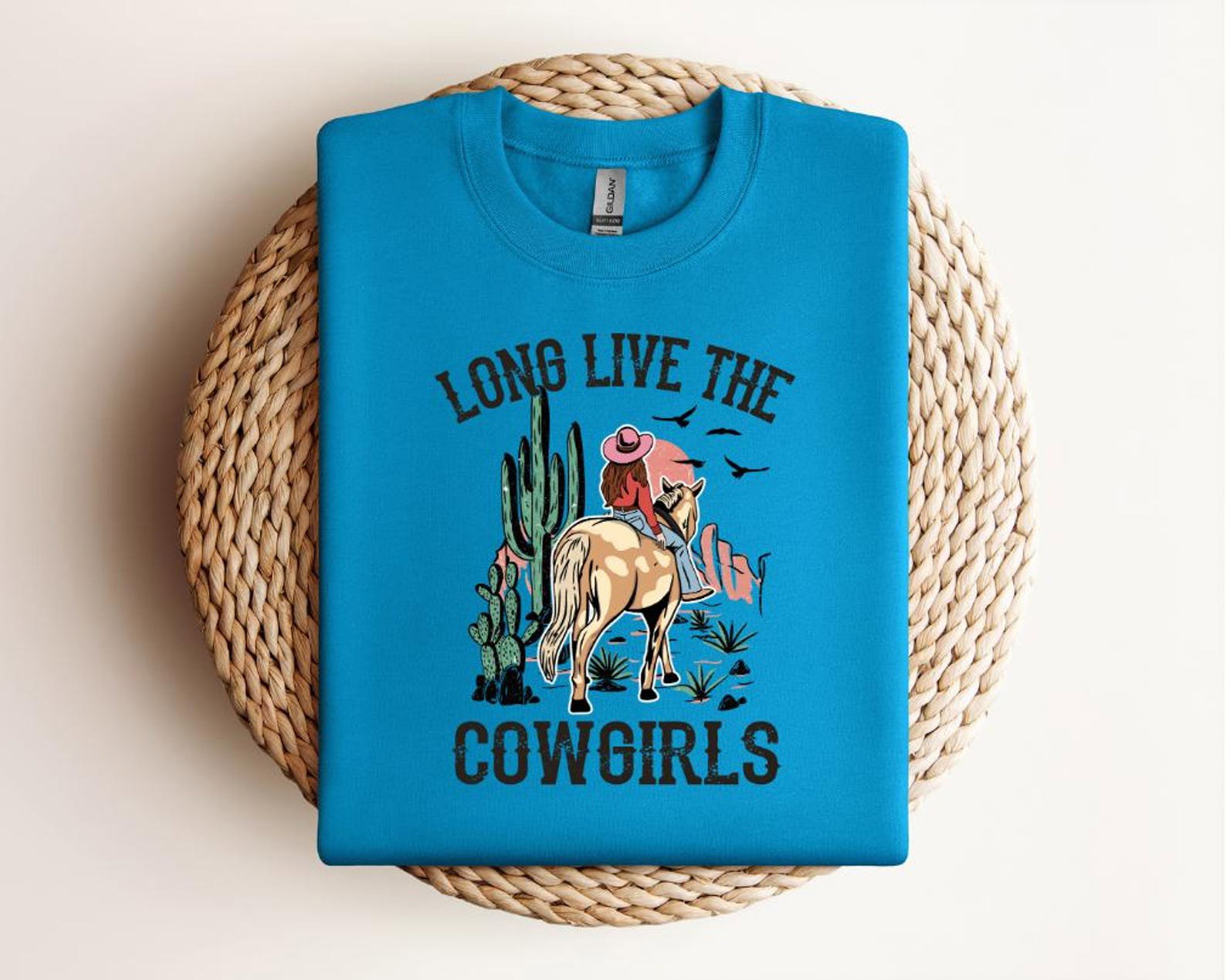 Cowgirl T-Shirt: Western Horseback Riding Cactus Graphic Tee 6