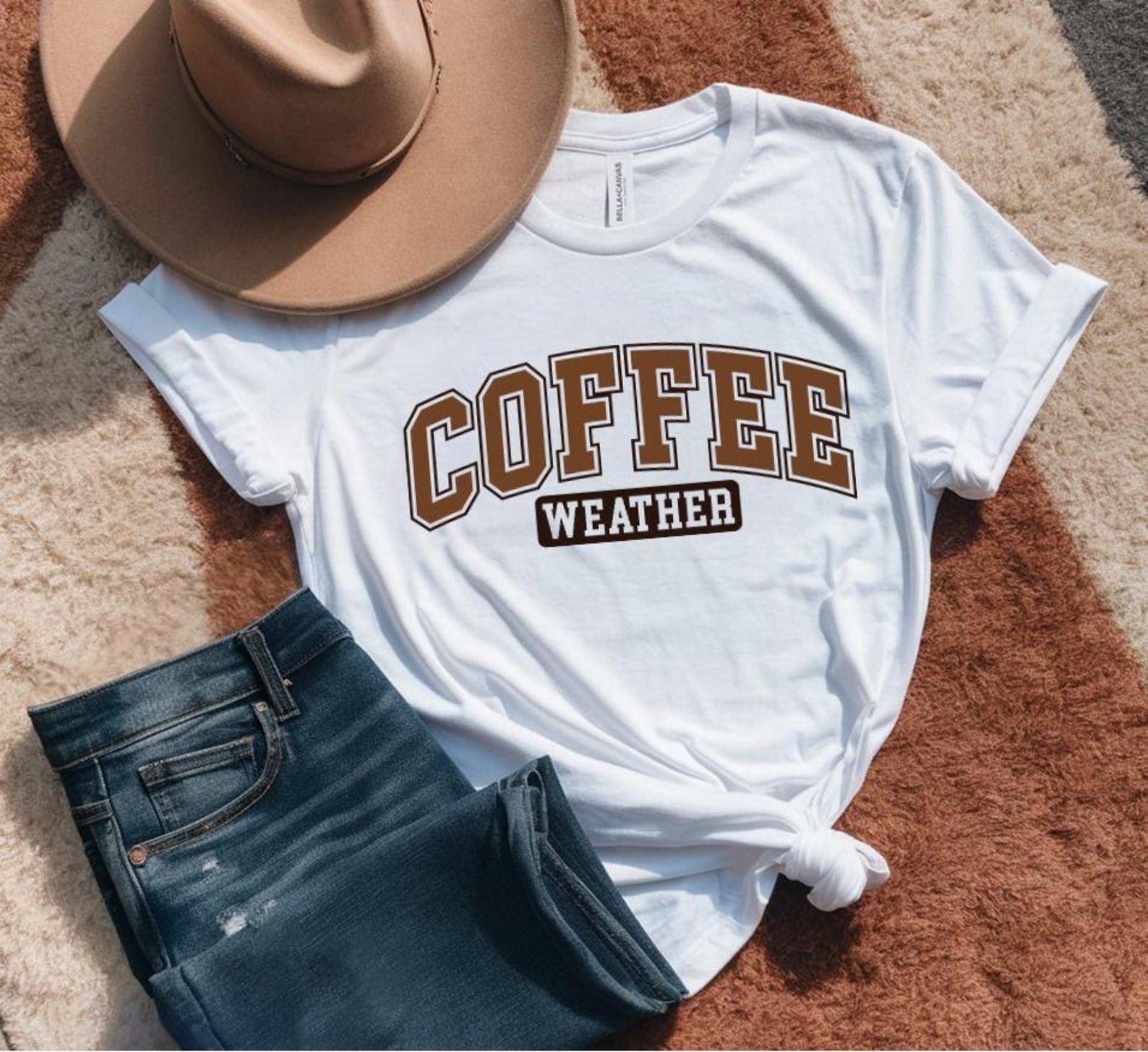 Coffee Weather Shirt, Cozy Coffee Lover T-Shirt, Funny Autumn Fall Graphic Tee, Caffeine Addict Shirt Gift for Men and Women 4