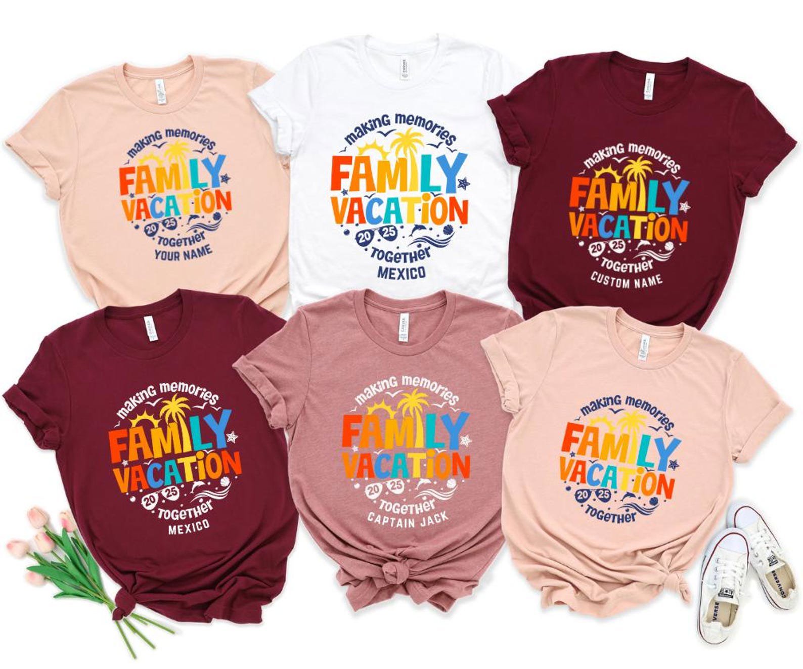 Custom Family Vacation Shirt, Family Trip Tee, Matching Family Vacation Shirts, Personalized Family Travel Top, Making Memories Together 5