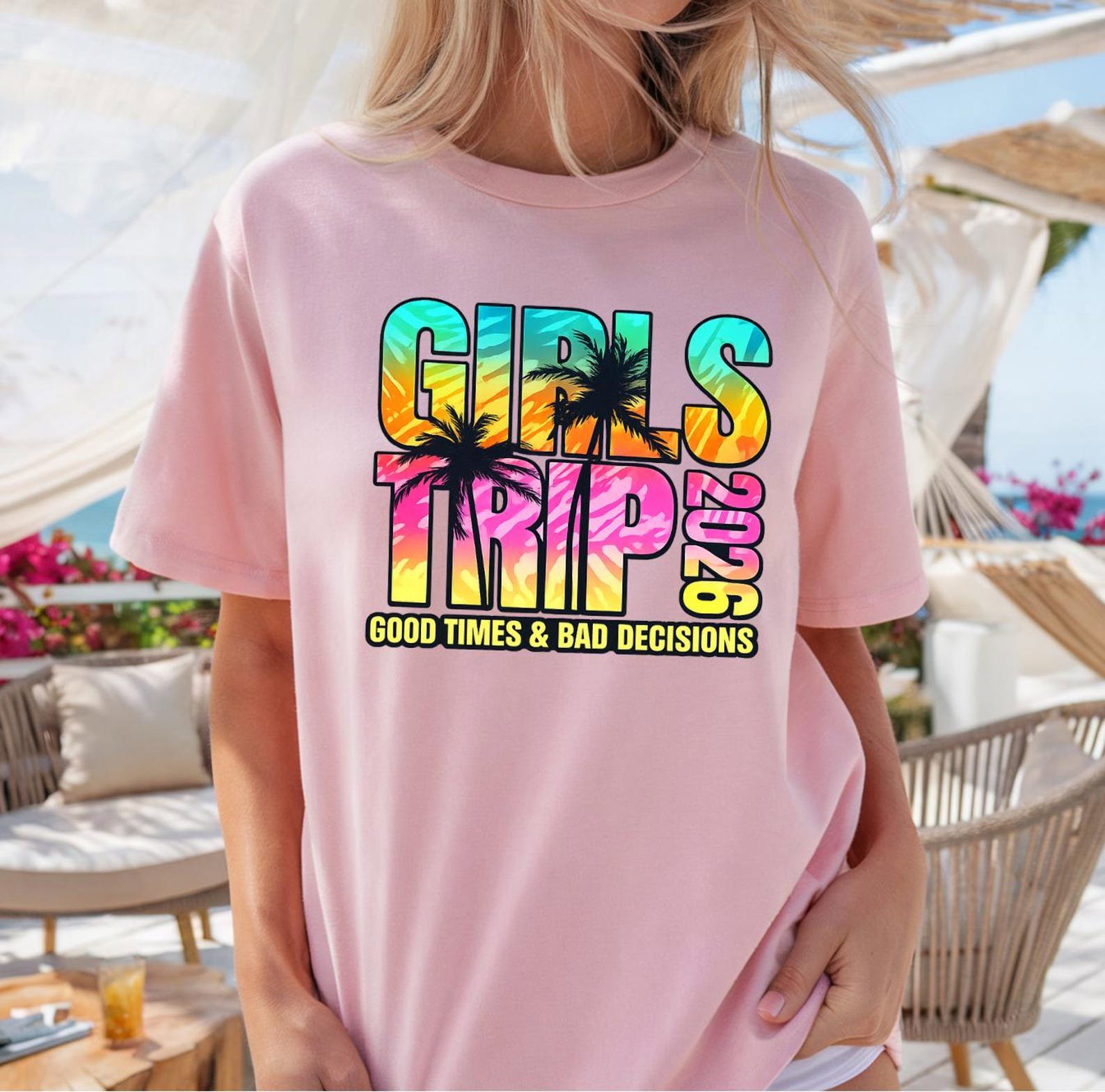 Girls Trip 2026 Shirt, Matching Girls Trip Shirts, Bachelorette Trip Tee, Beach Vacation Shirt, Girls Weekend Group Tee 7