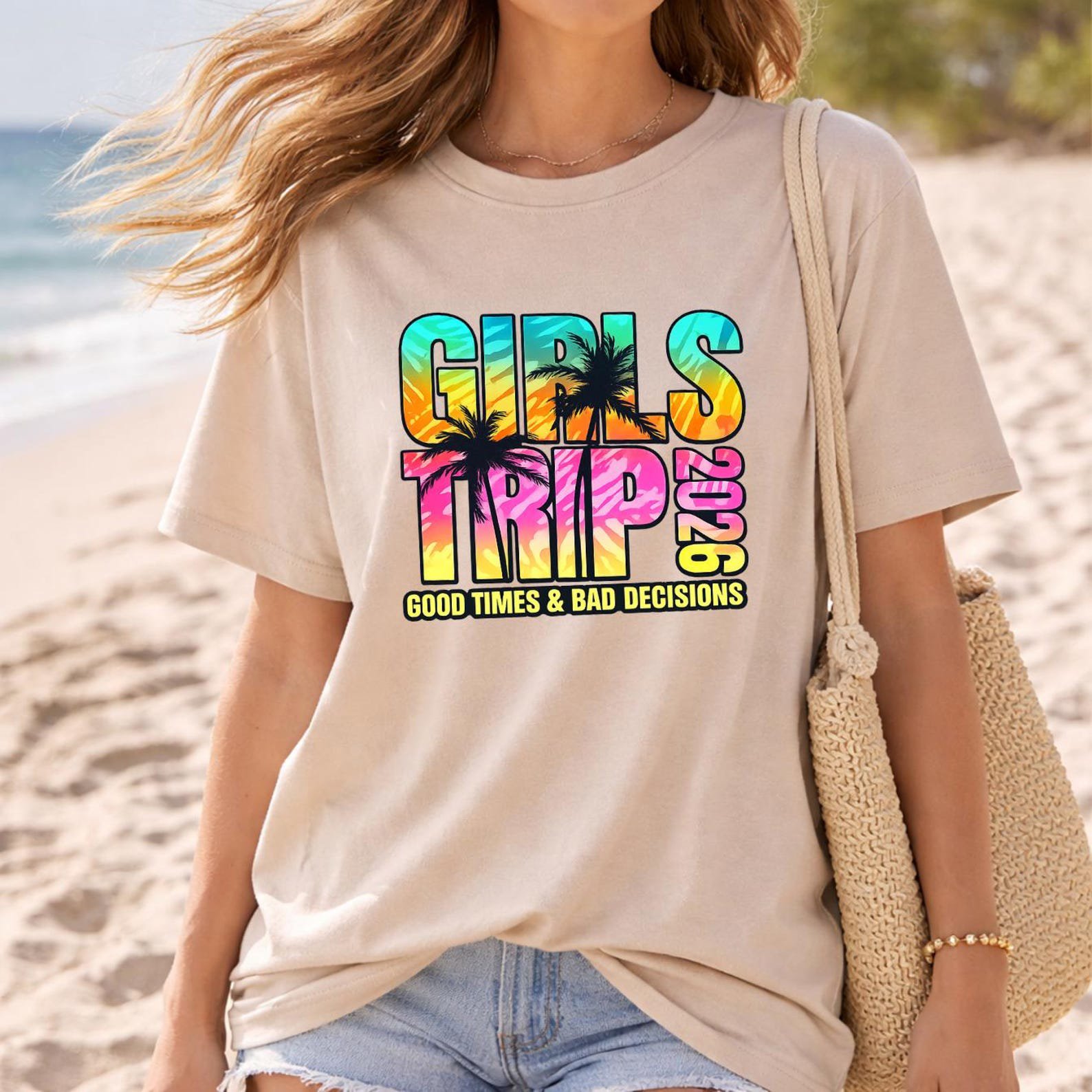 Girls Trip 2026 Shirt, Matching Girls Trip Shirts, Bachelorette Trip Tee, Beach Vacation Shirt, Girls Weekend Group Tee 10