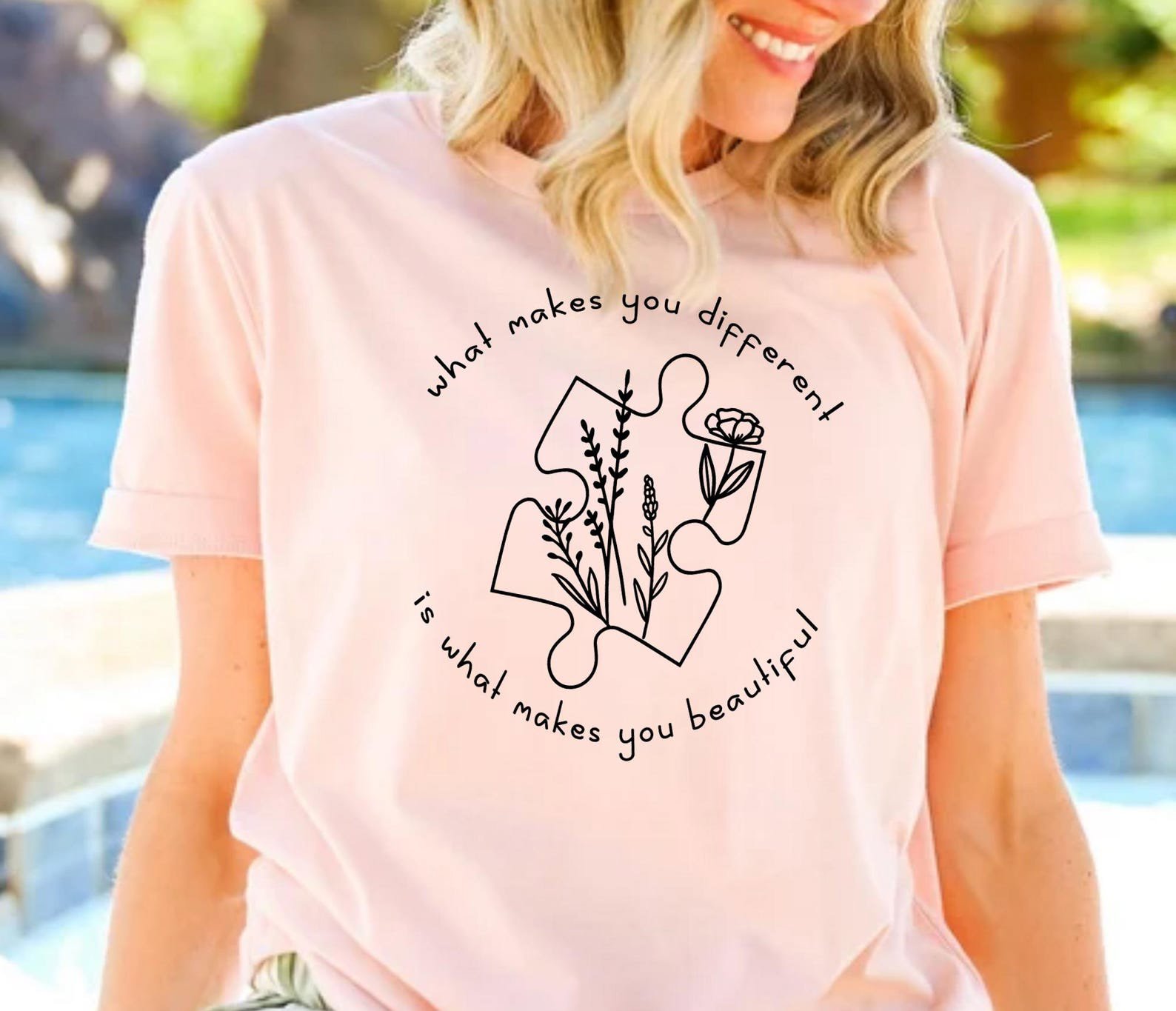 What Makes You Different Is What Makes You Beautiful, Autism Sweatshirt, Autism Awareness, Autism Women Sweatshirt, Autism Teacher Sweater 5
