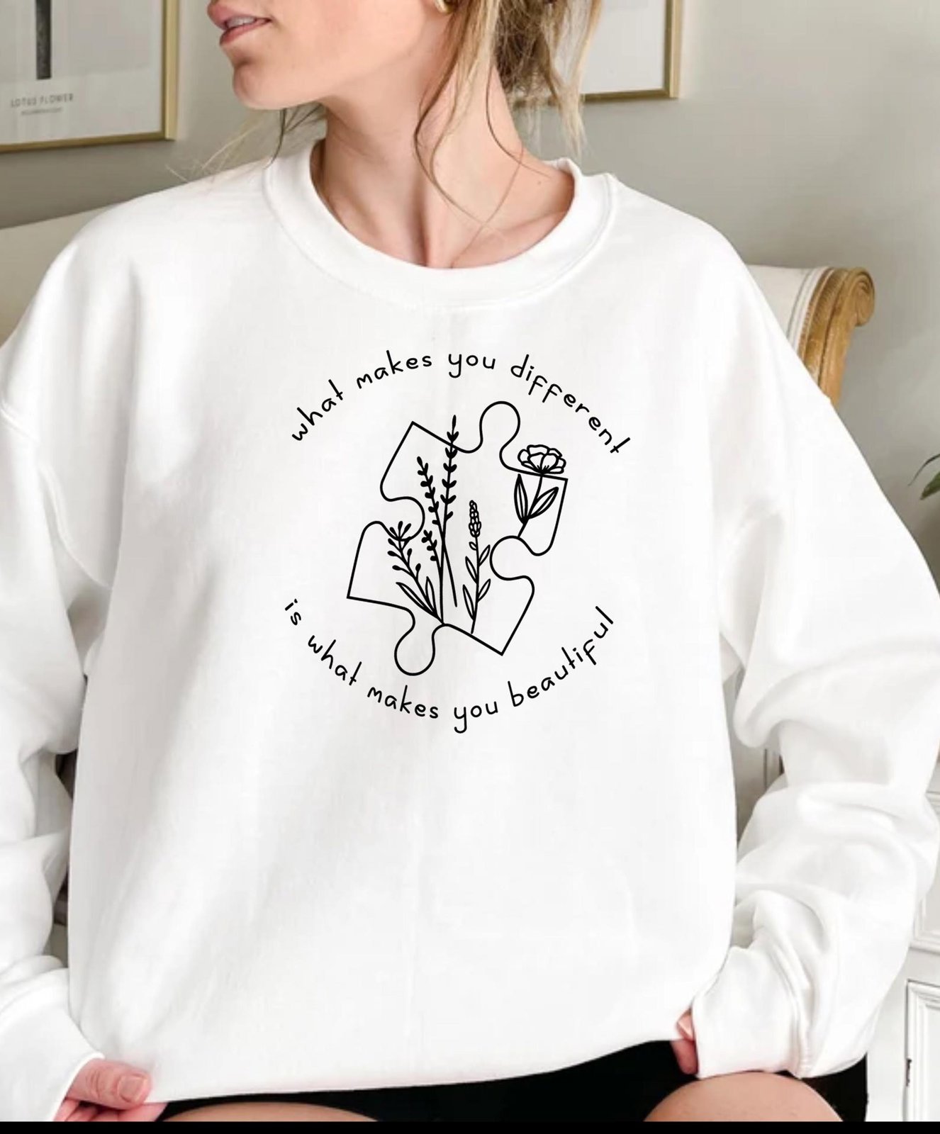 What Makes You Different Is What Makes You Beautiful, Autism Sweatshirt, Autism Awareness, Autism Women Sweatshirt, Autism Teacher Sweater 6