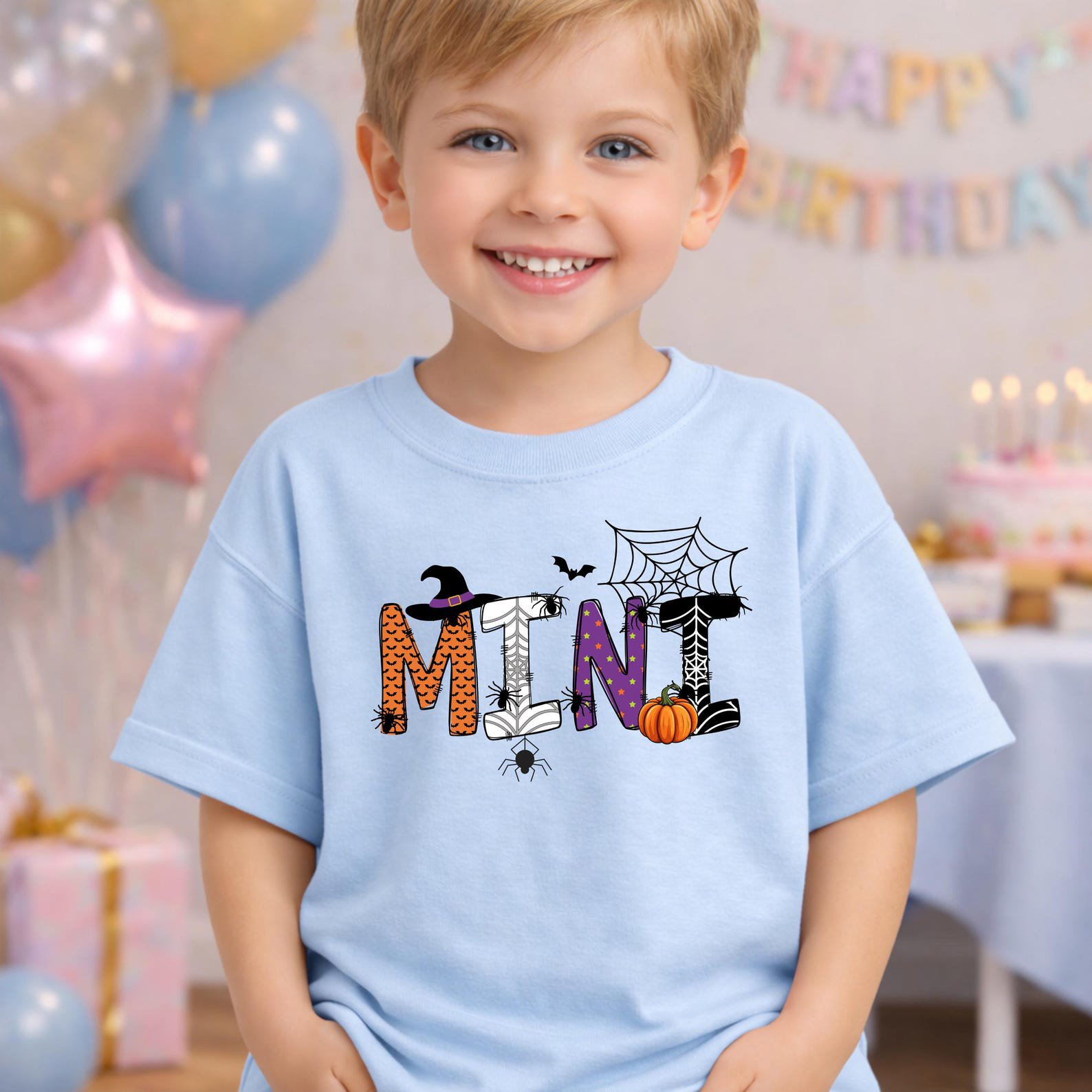 Personalized Halloween Family Shirt, Custom Name Witch Hat Pumpkin Sweatshirt, Matching Group Outfit 8