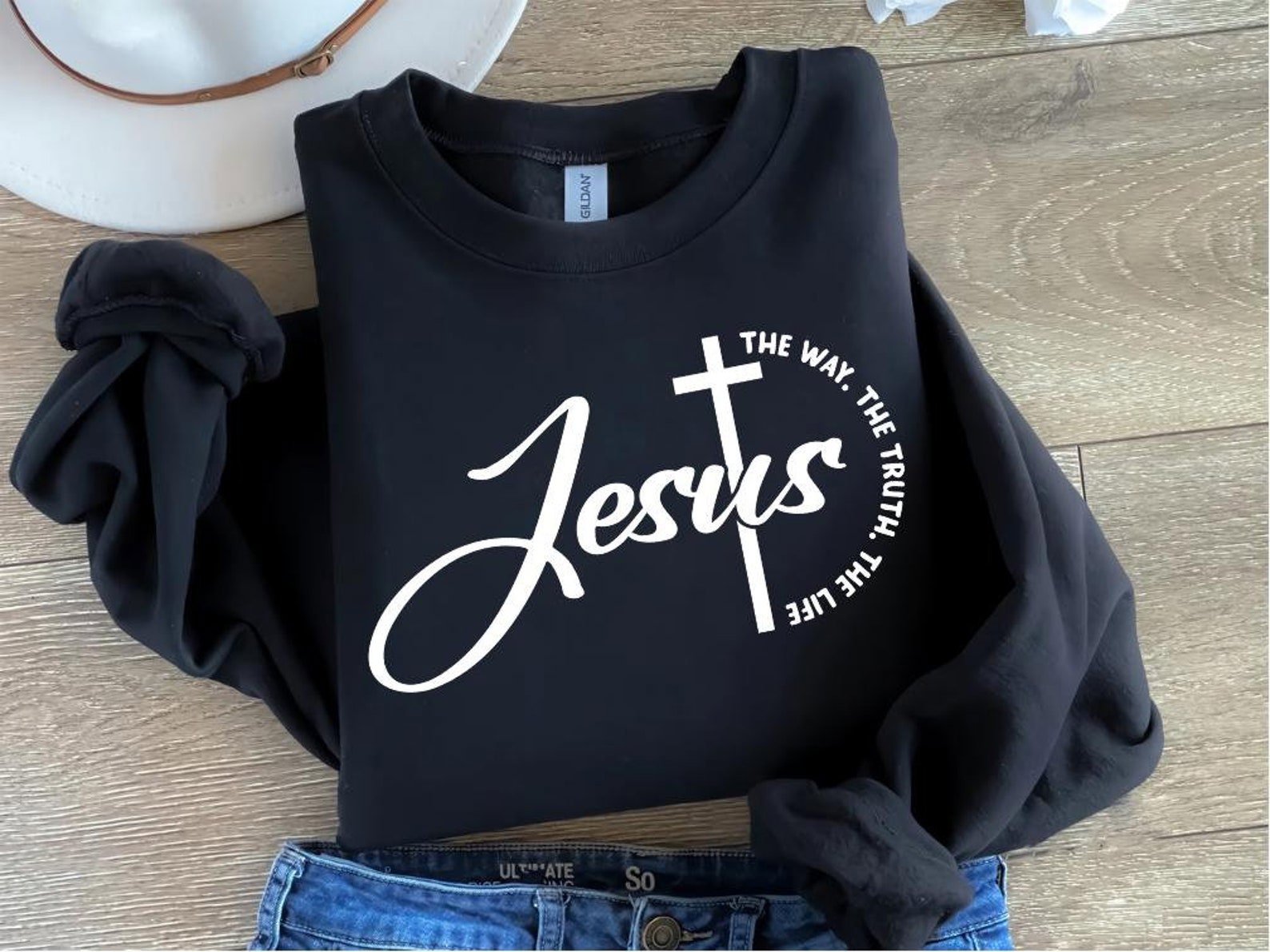 Jesus The Way The Truth The Life Sweatshirt, Christian Sweatshirt, Faith Sweatshirt, Jesus Sweatshirt, Religious Shirt, Christ theme gift 2