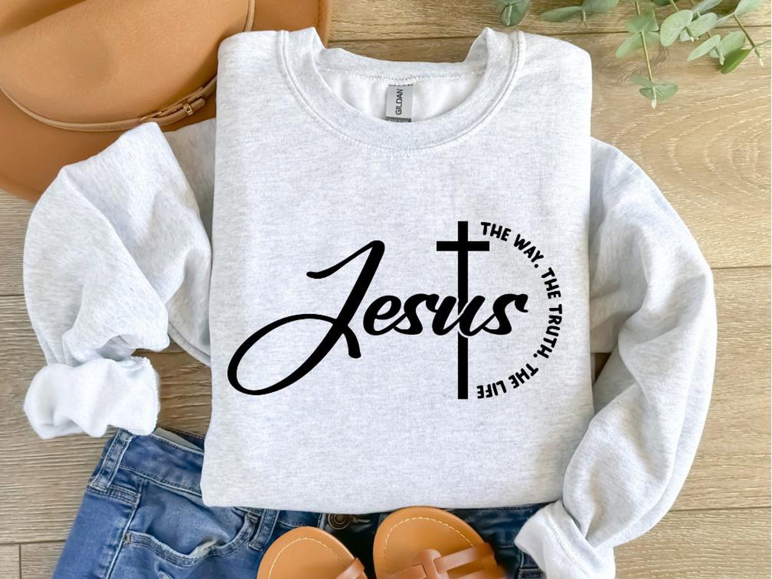 Jesus The Way The Truth The Life Sweatshirt, Christian Sweatshirt, Faith Sweatshirt, Jesus Sweatshirt, Religious Shirt, Christ theme gift 5