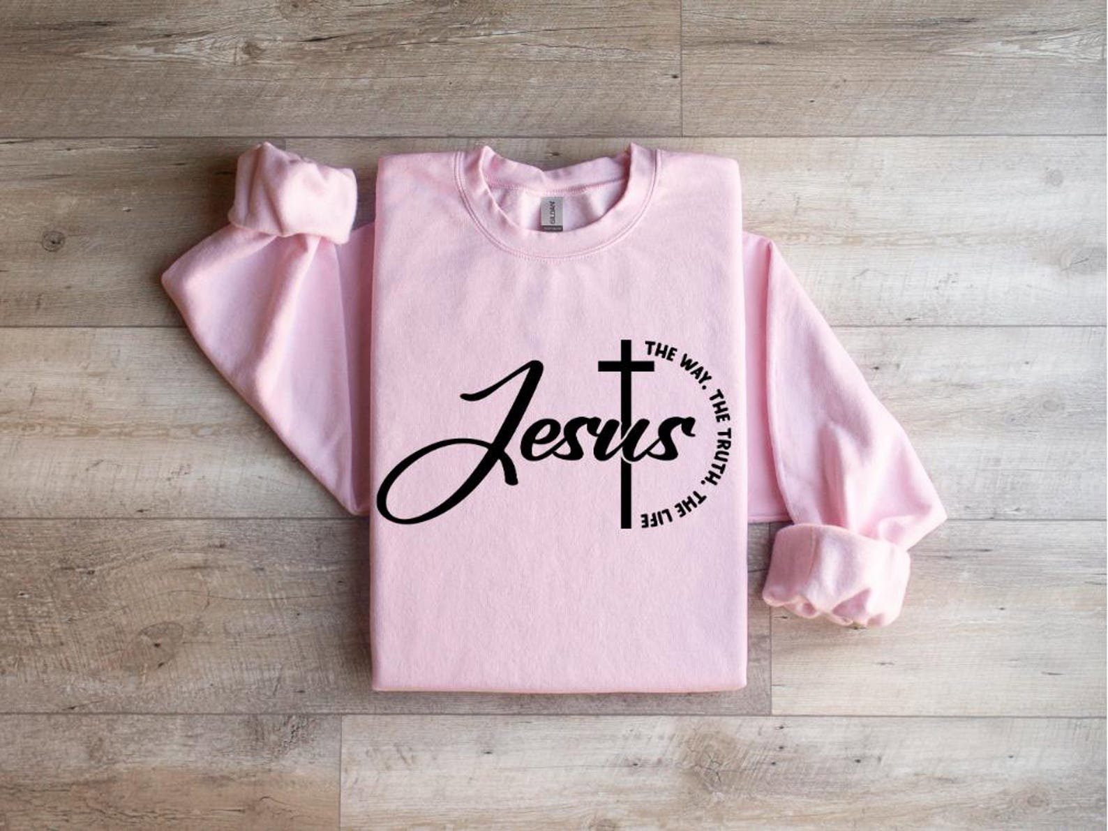Jesus The Way The Truth The Life Sweatshirt, Christian Sweatshirt, Faith Sweatshirt, Jesus Sweatshirt, Religious Shirt, Christ theme gift 6