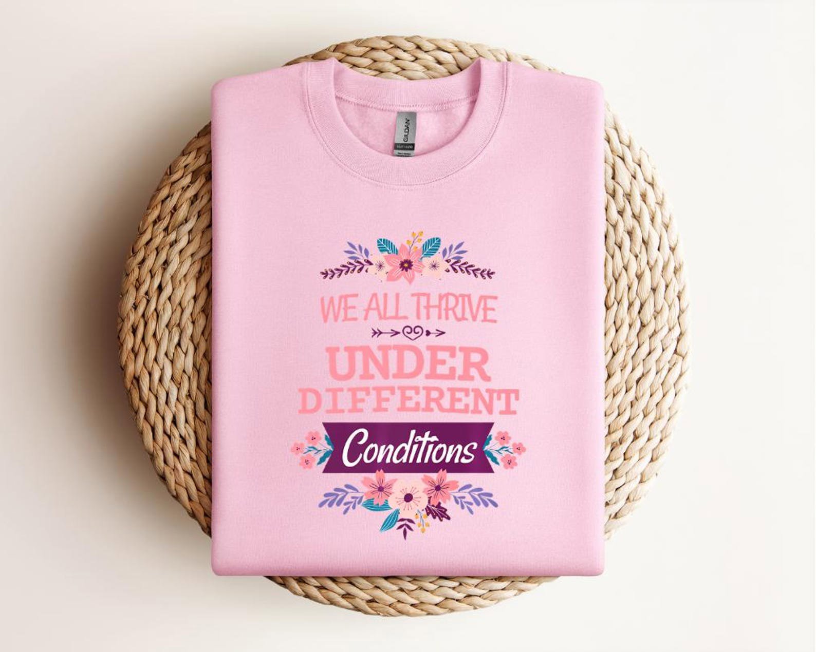 Neurodiversity Awareness Tee: Inspirational Floral Design, Autism Acceptance 6