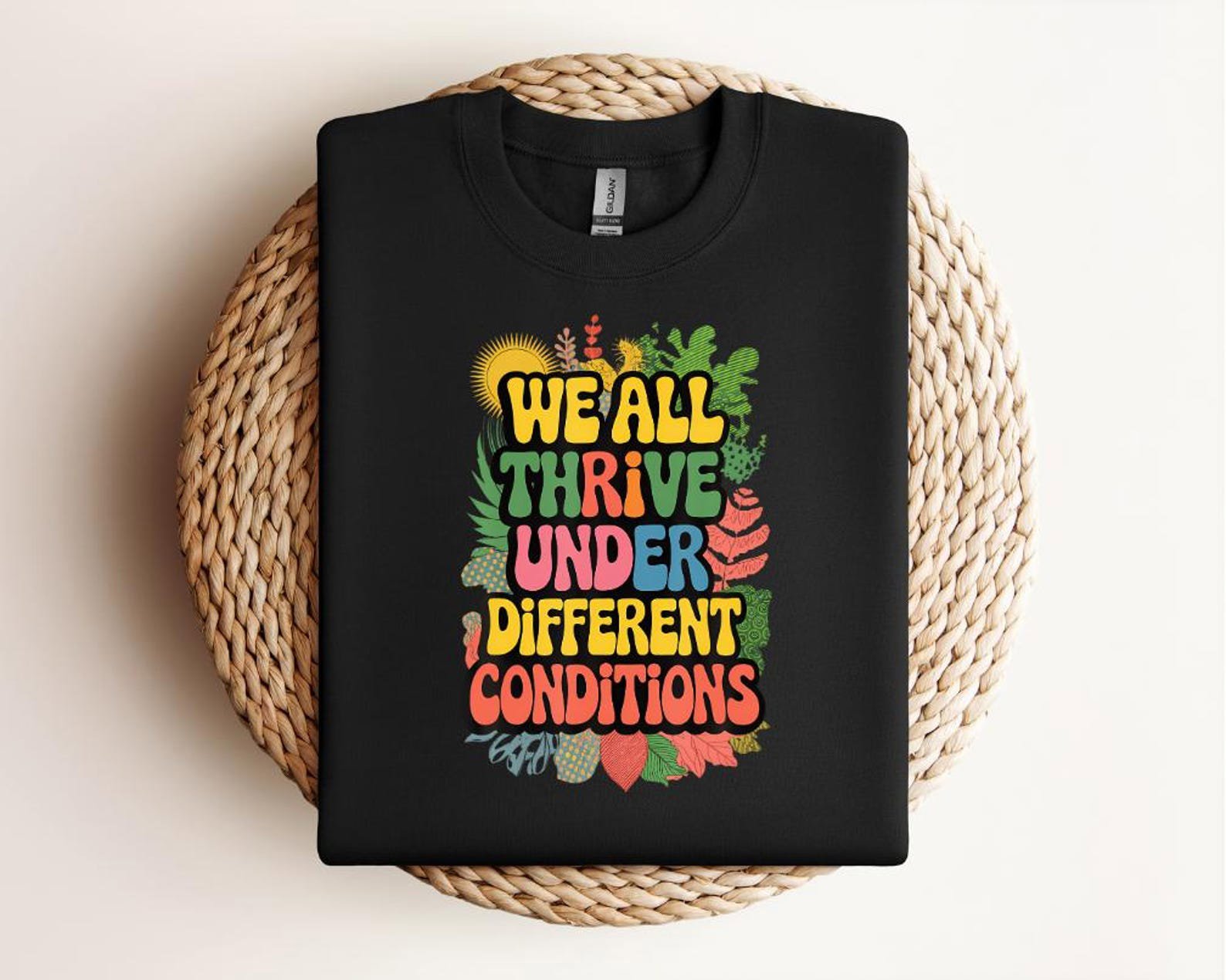 Retro Groovy Diversity T-Shirt: Colorful Positive Message & Nature Design 3