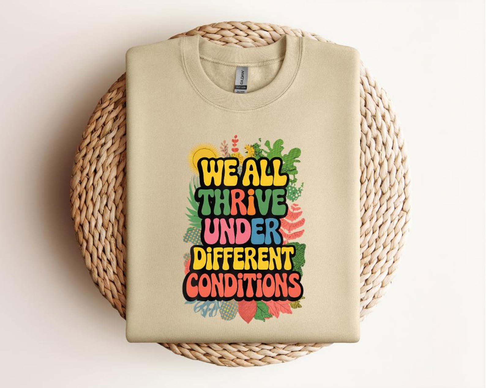 Retro Groovy Diversity T-Shirt: Colorful Positive Message & Nature Design 2