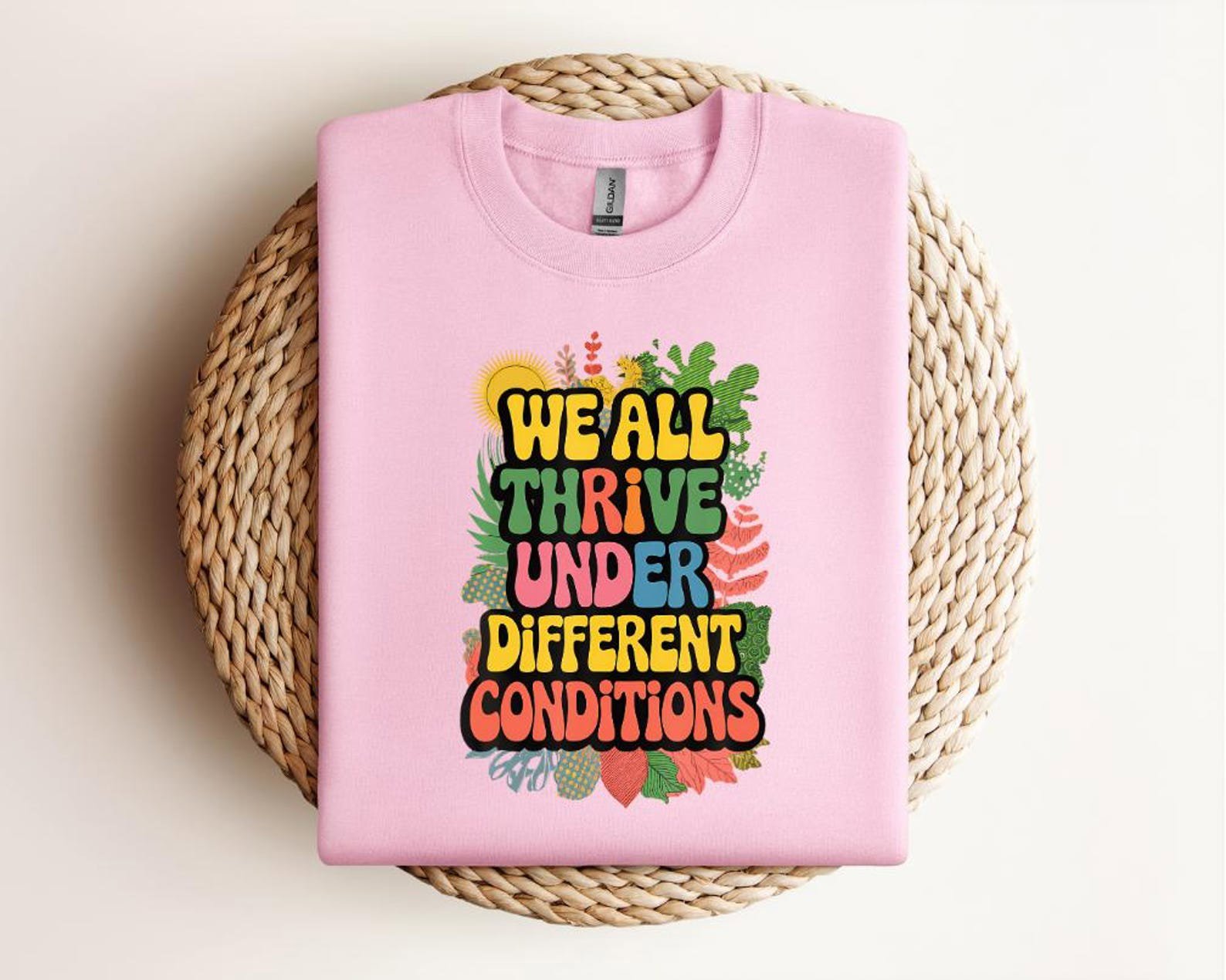 Retro Groovy Diversity T-Shirt: Colorful Positive Message & Nature Design 5
