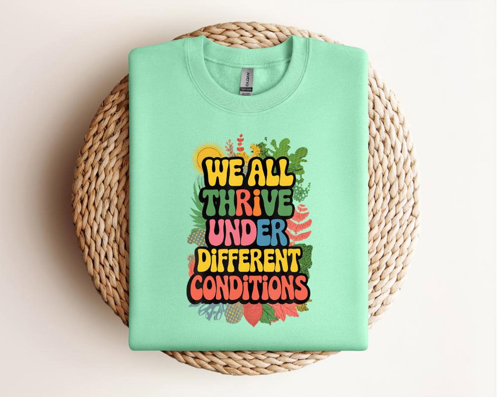 Retro Groovy Diversity T-Shirt: Colorful Positive Message & Nature Design 4