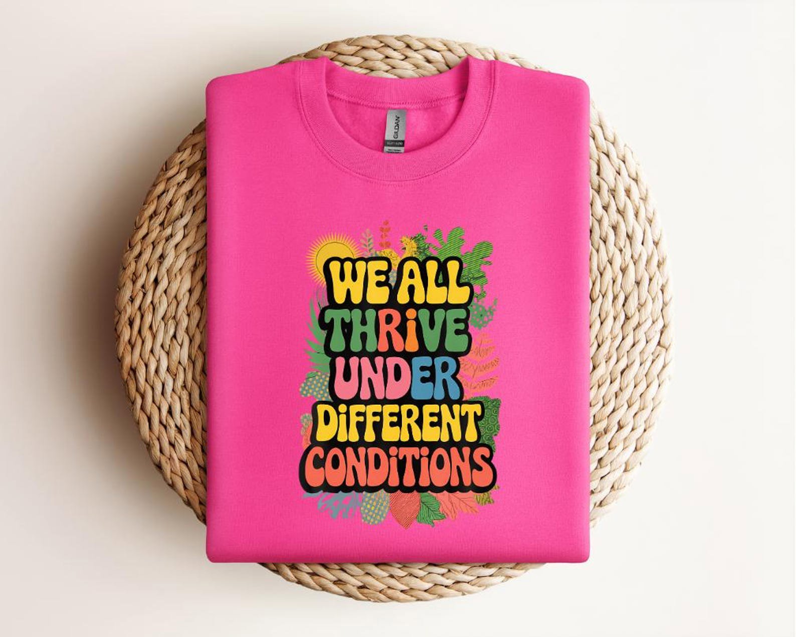 Retro Groovy Diversity T-Shirt: Colorful Positive Message & Nature Design 6
