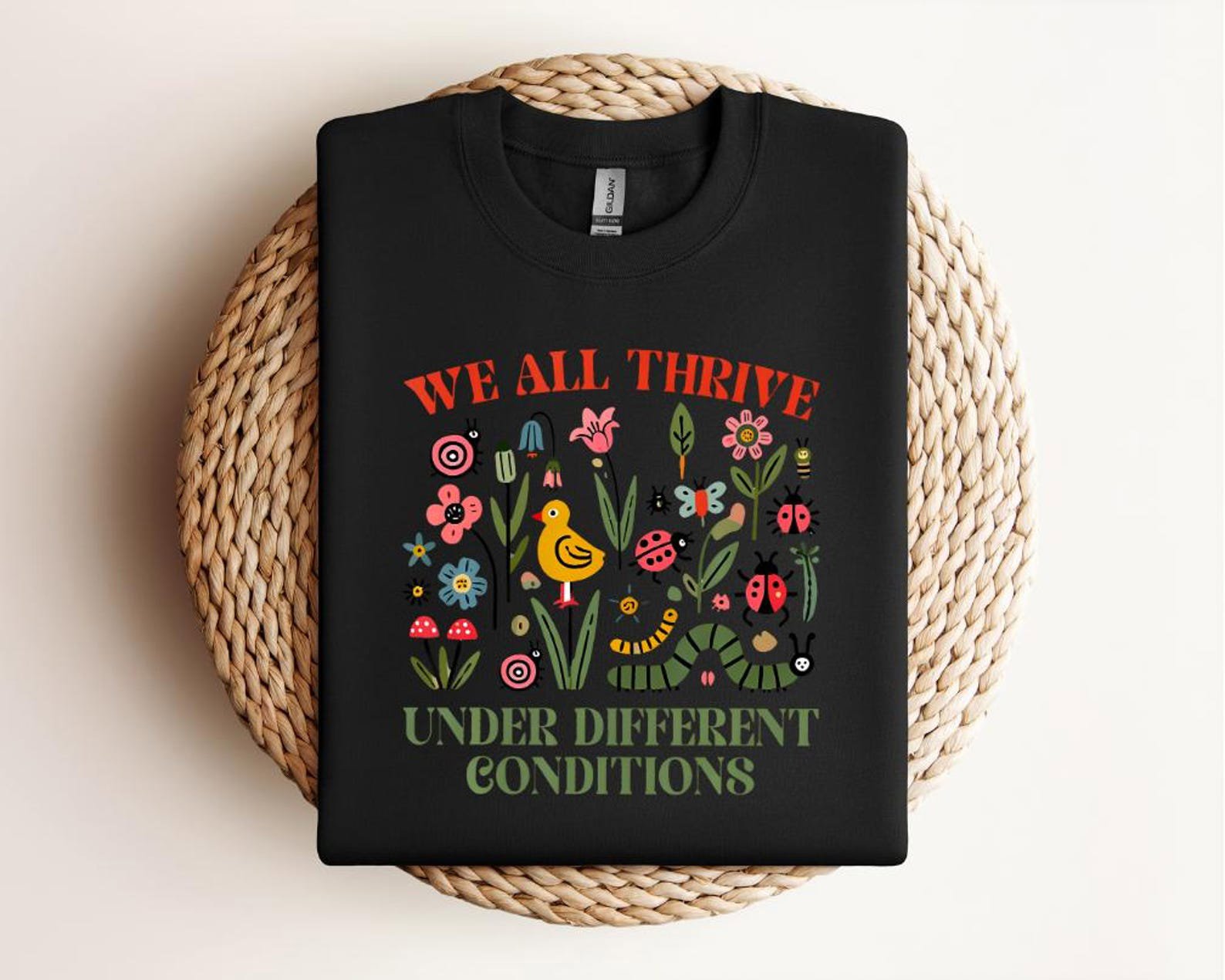 Wildflower & Insect Graphic Shirt: Nature-Inspired Diversity Tee 3