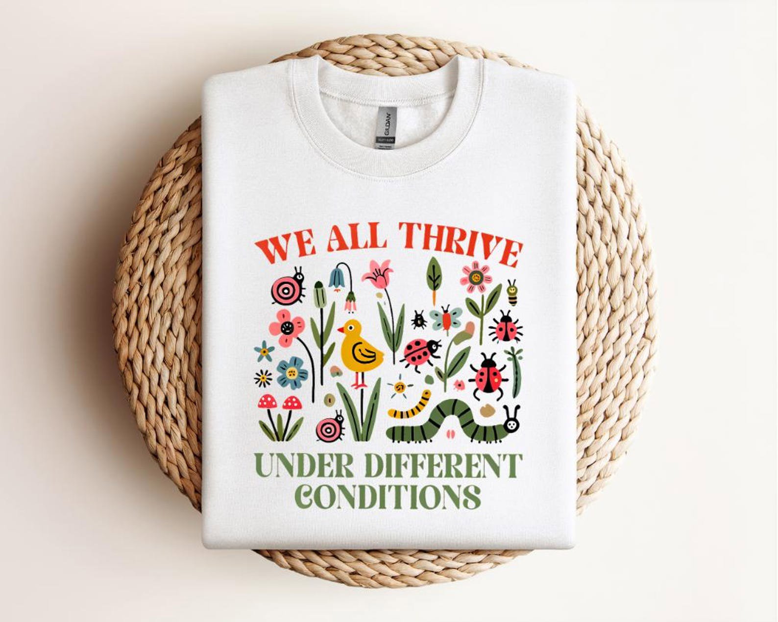 Wildflower & Insect Graphic Shirt: Nature-Inspired Diversity Tee 1