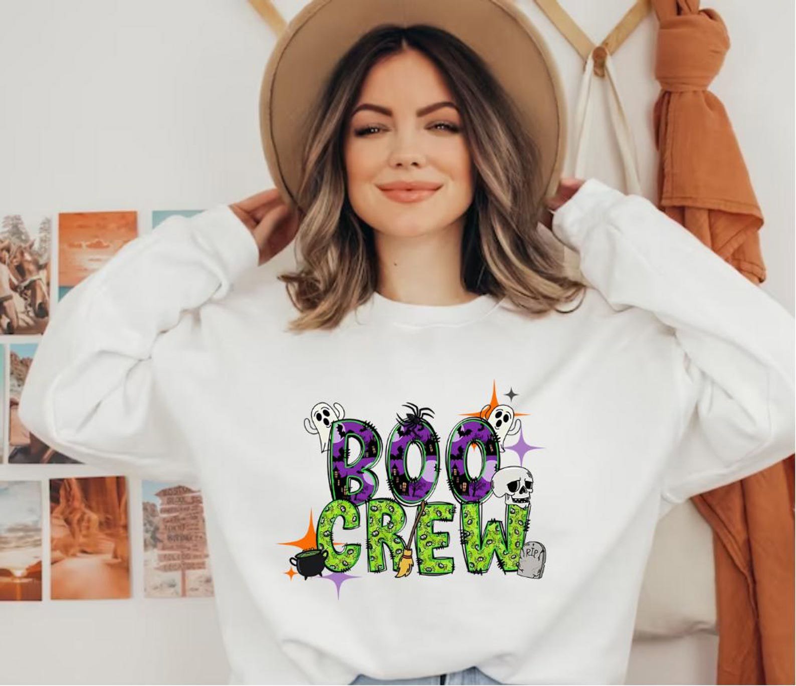 Matching Boo Crew Halloween Shirt, Ghost Pumpkin Graphic For Family Spooky Outfit 1