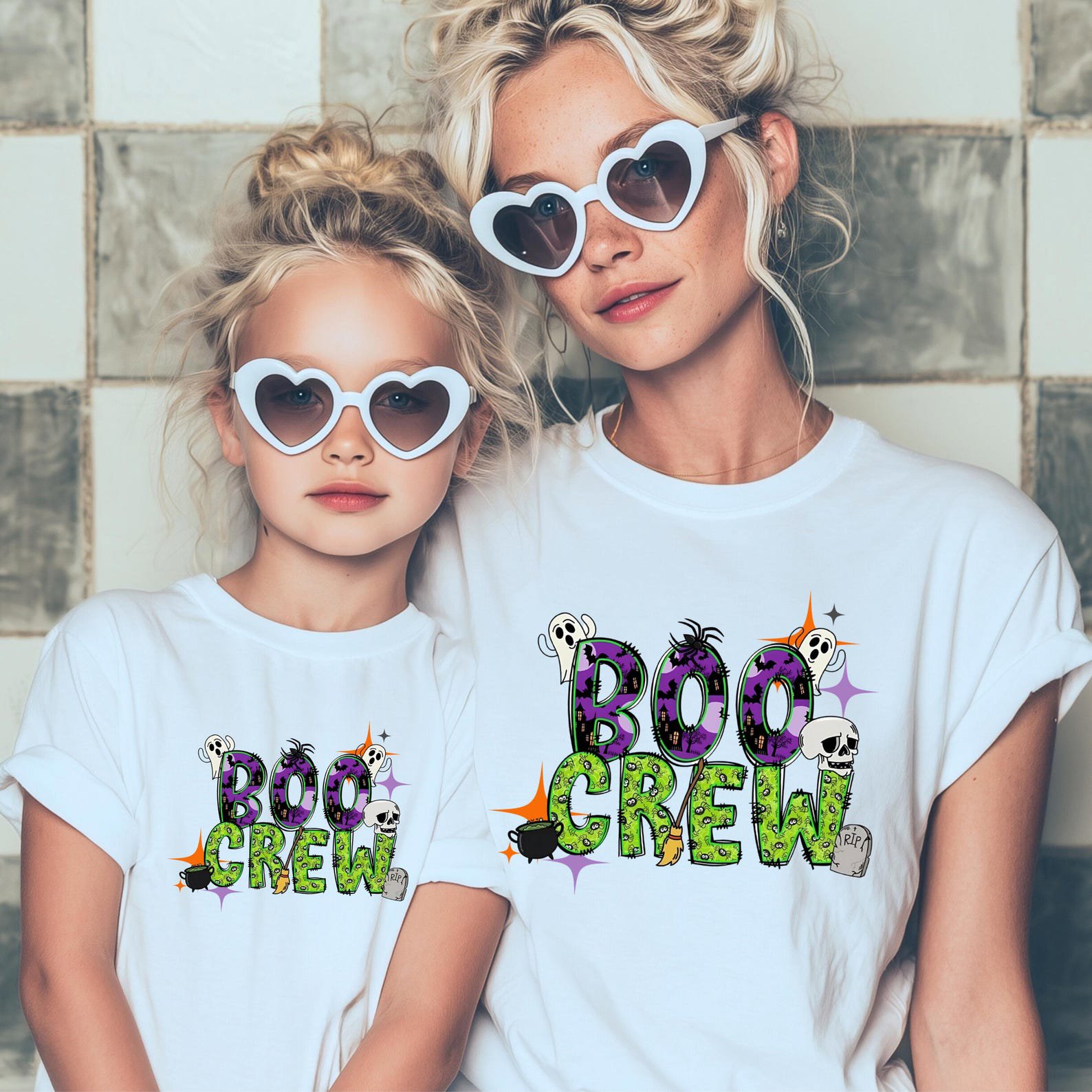 Matching Boo Crew Halloween Shirt, Ghost Pumpkin Graphic For Family Spooky Outfit 5