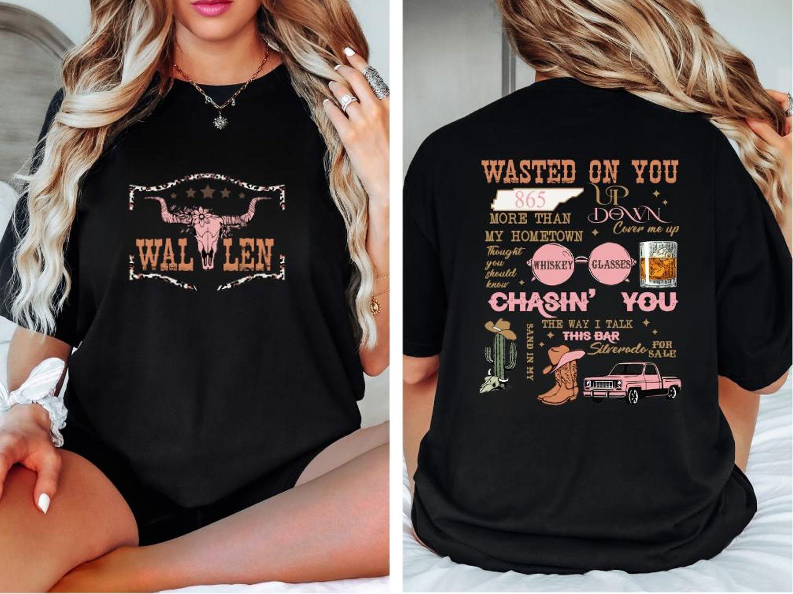 Floral Country Music T-Shirt: Cowgirl Concert Tee, Rock Graphic Design 3