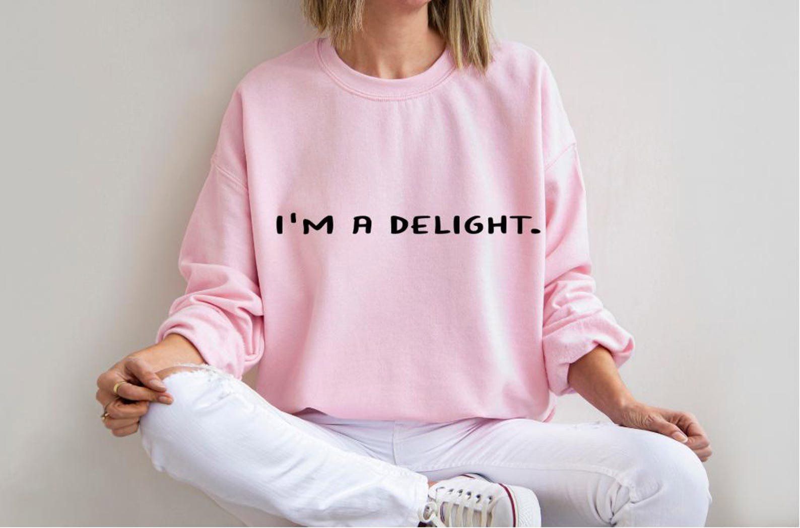 Funny 'I'm a Delight' Sarcastic Unisex Sweatshirt 6