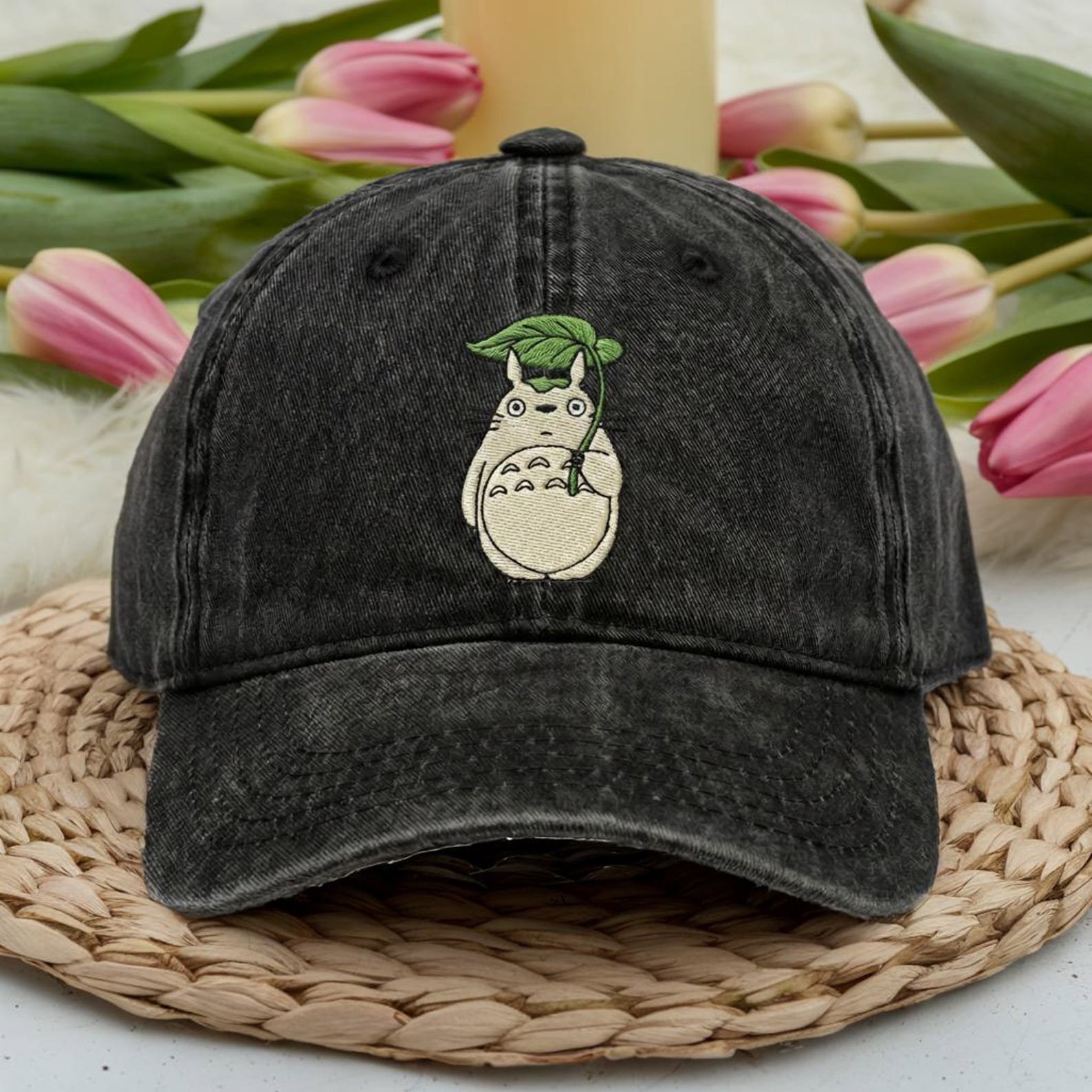 Cute Anime Character Embroidered Washed Baseball Cap, Lovely Anime Hat, Cute Animal Hat, Gift for Anime Lovers, Big Anime Character Gift 1