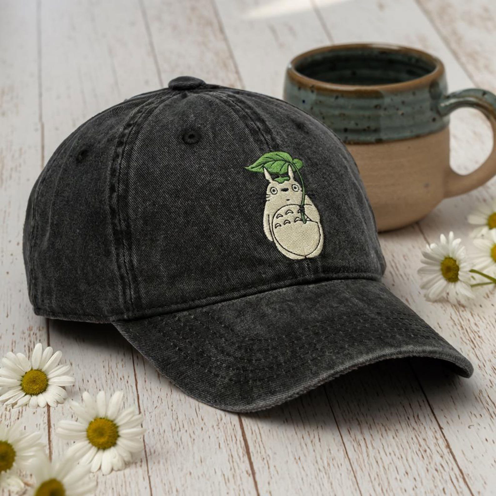 Cute Anime Character Embroidered Washed Baseball Cap, Lovely Anime Hat, Cute Animal Hat, Gift for Anime Lovers, Big Anime Character Gift 3